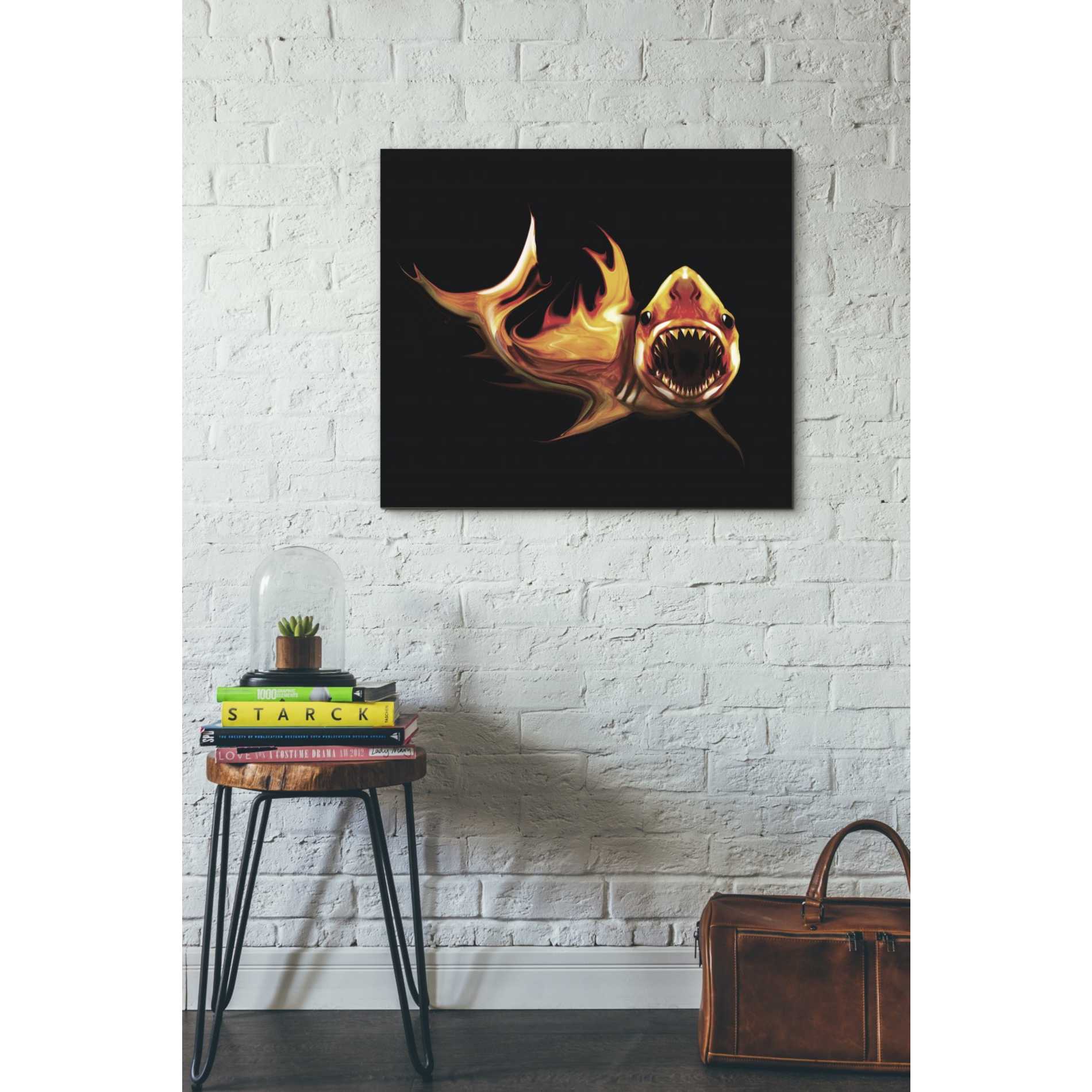 'White Shark' by Michael StewArt, Canvas Wall Art,20 x 24