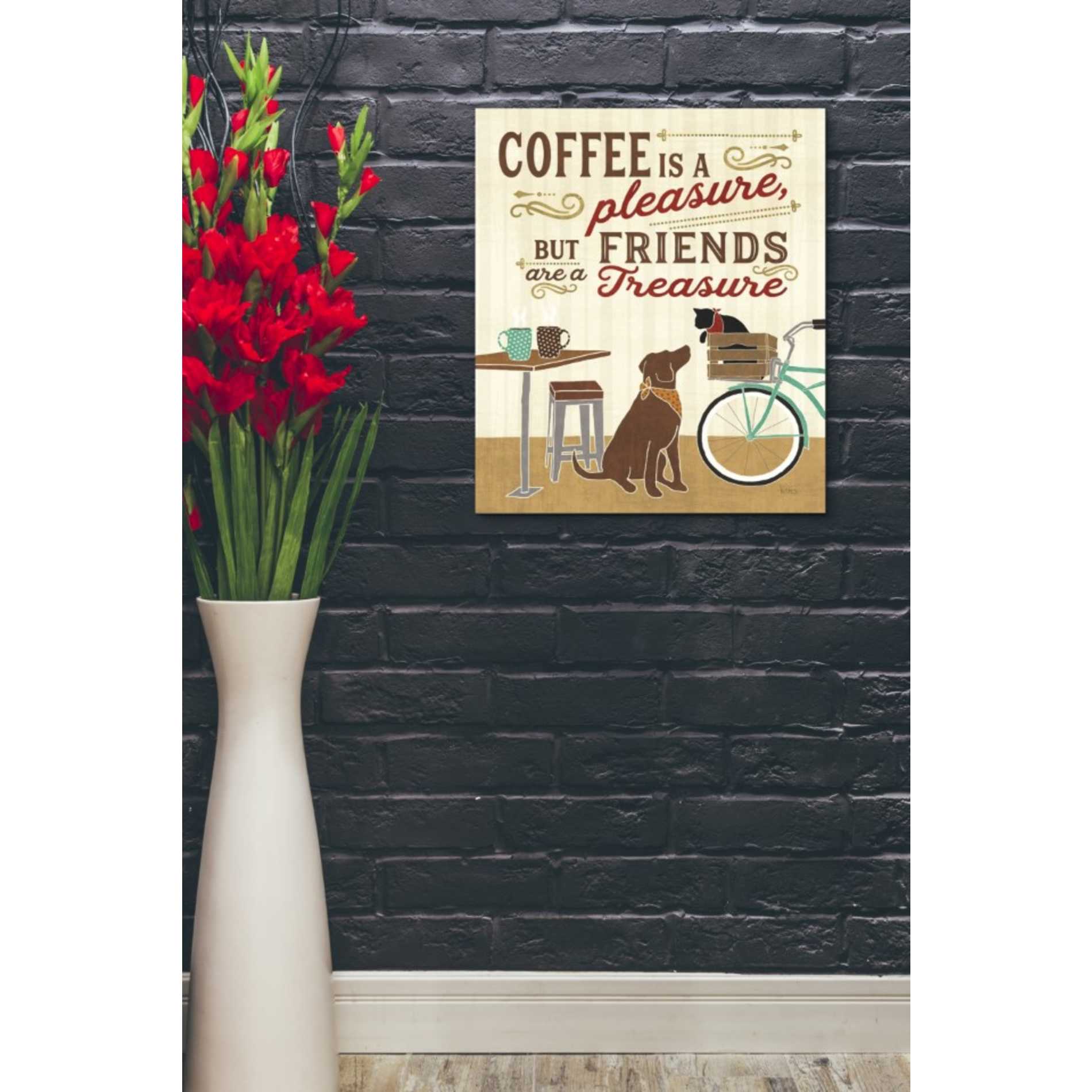 'Coffee and Friends II' by Veronique Charron, Canvas Wall Art,20 x 24
