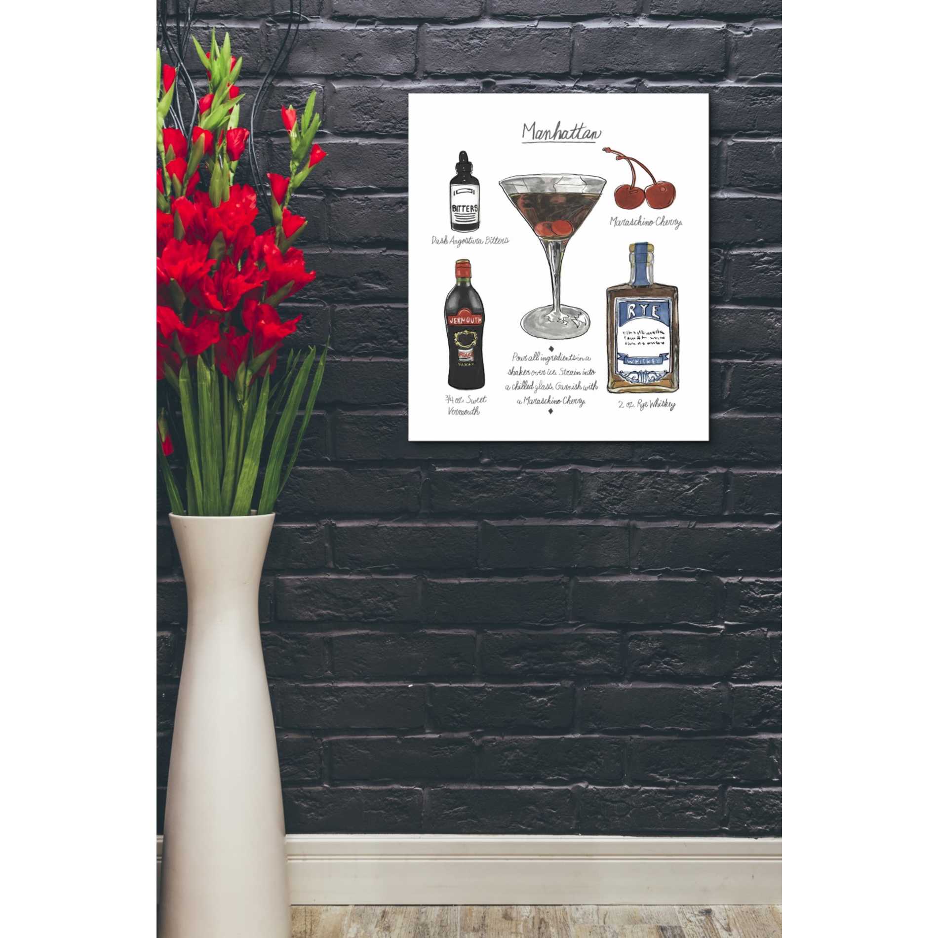 'Classic Cocktail - Manhattan" by Naomi McCavitt. McCavitt Giclee Canvas Wall Art