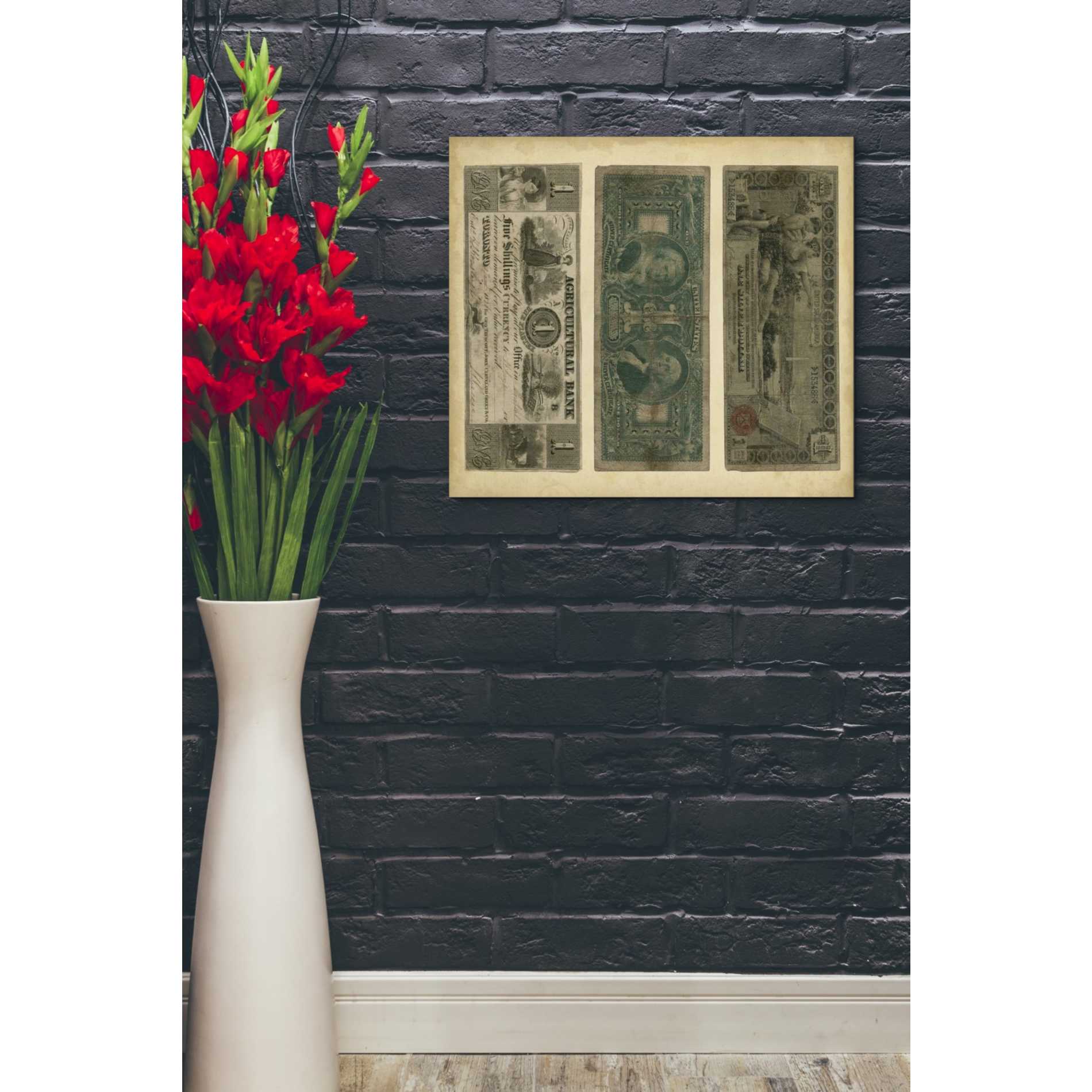 'Antique Currency V' by Vision Studio Giclee Canvas Wall Art