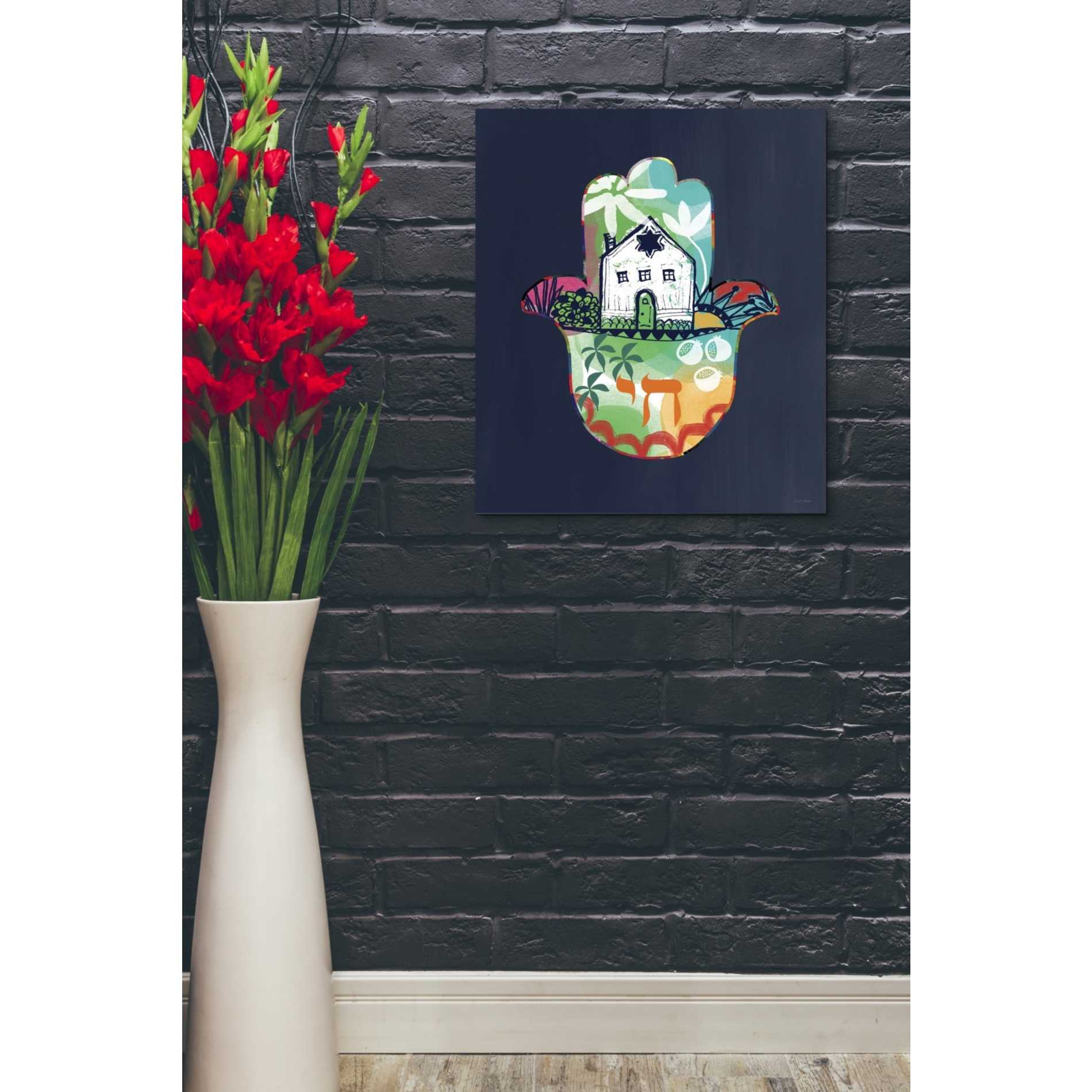 'Colorful Home Hamsa' by Linda Woods, Canvas Wall Art,20 x 24