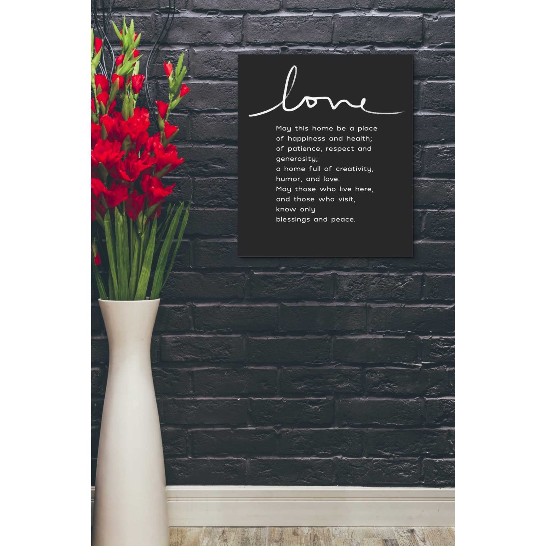 'Home Blessing BW' by Linda Woods, Canvas Wall Art,20 x 24