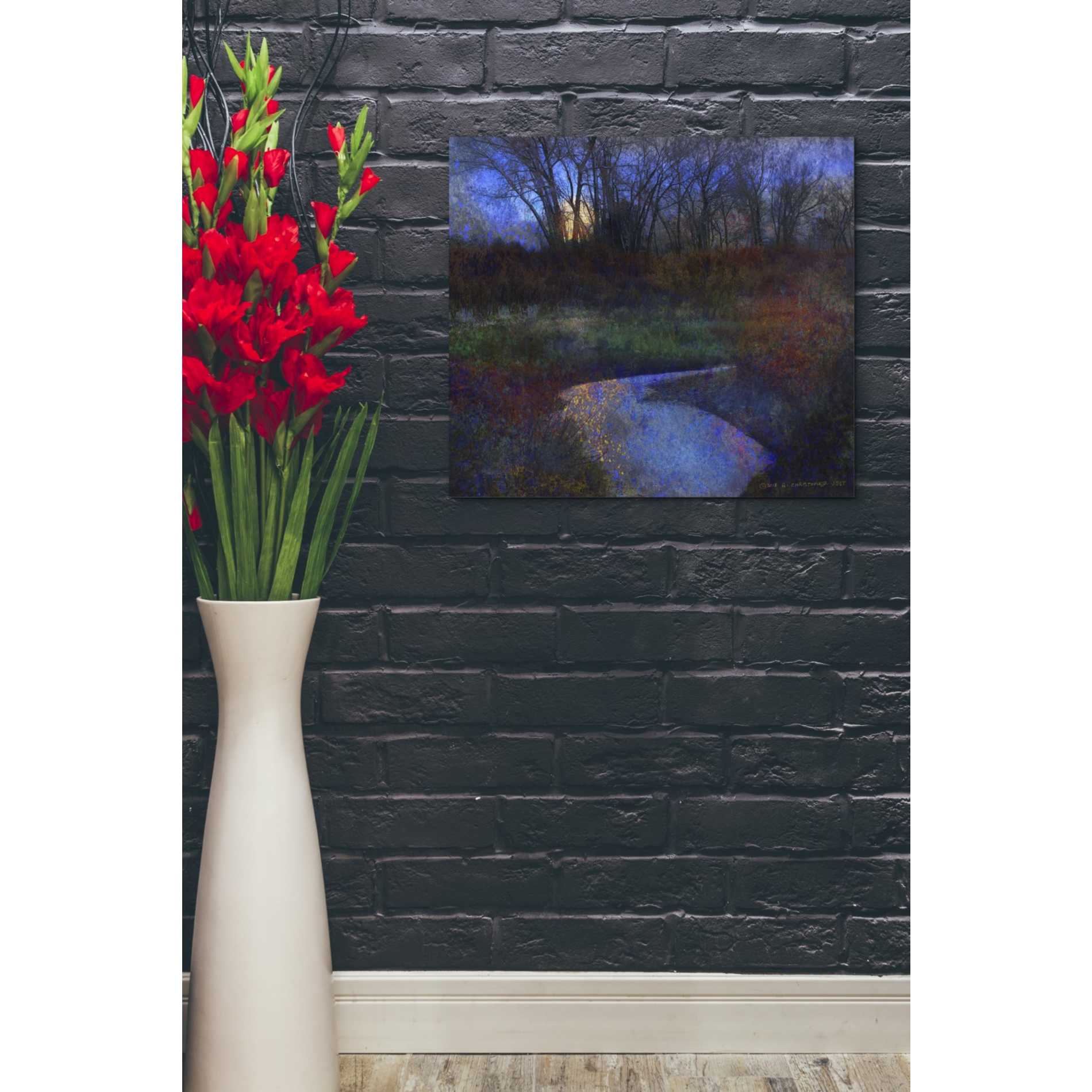 'Moonlit Stream' by Chris Vest, Giclee Canvas Wall Art