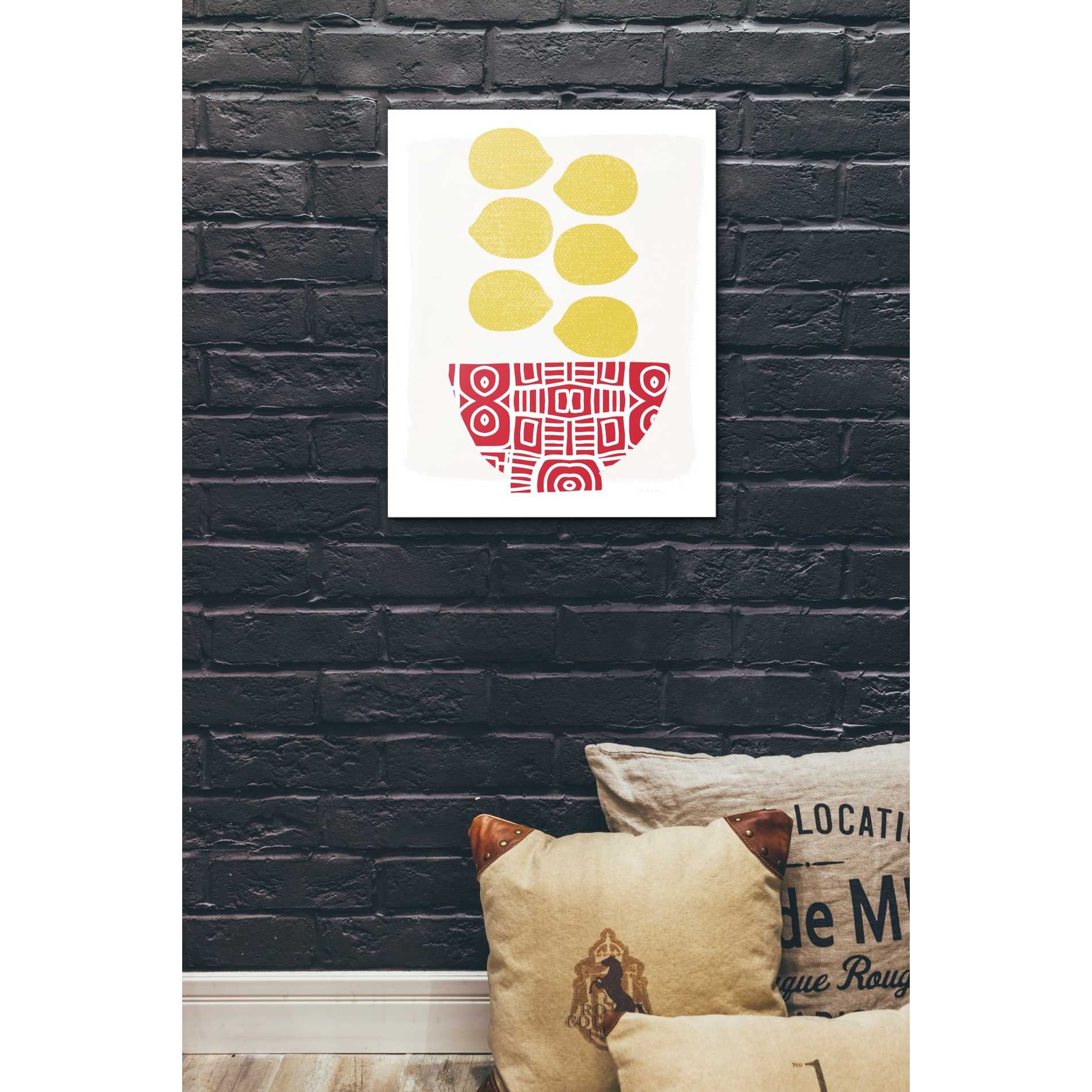 'Bowl of Lemons' by Linda Woods, Canvas Wall Art,20 x 24