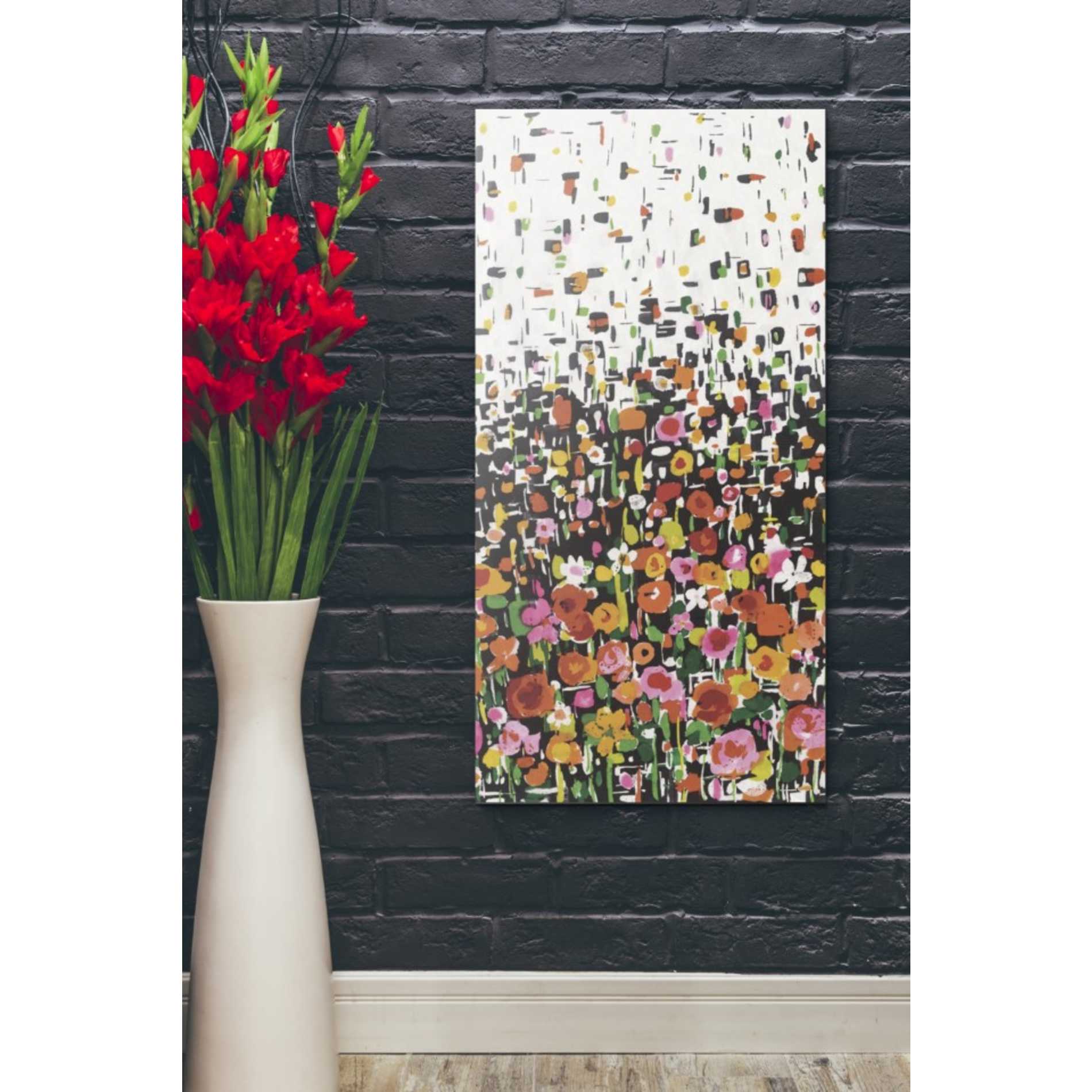 'Flower Shower' by Wild Apple Portfolio, Canvas Wall Art,20 x 40