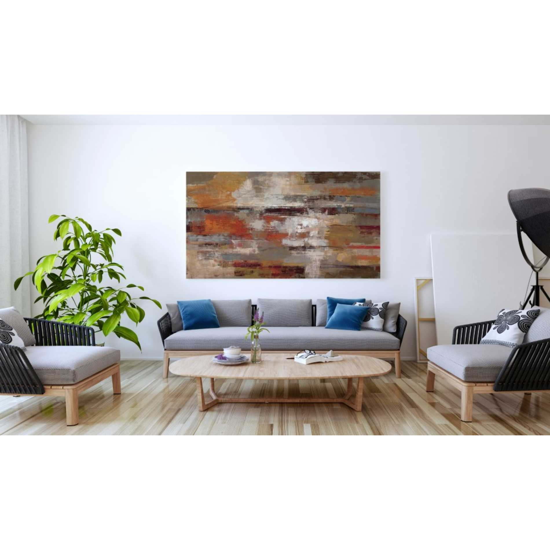 'Painted Desert Landscape' by Silvia Vassileva, Canvas Wall Art,20 x 40