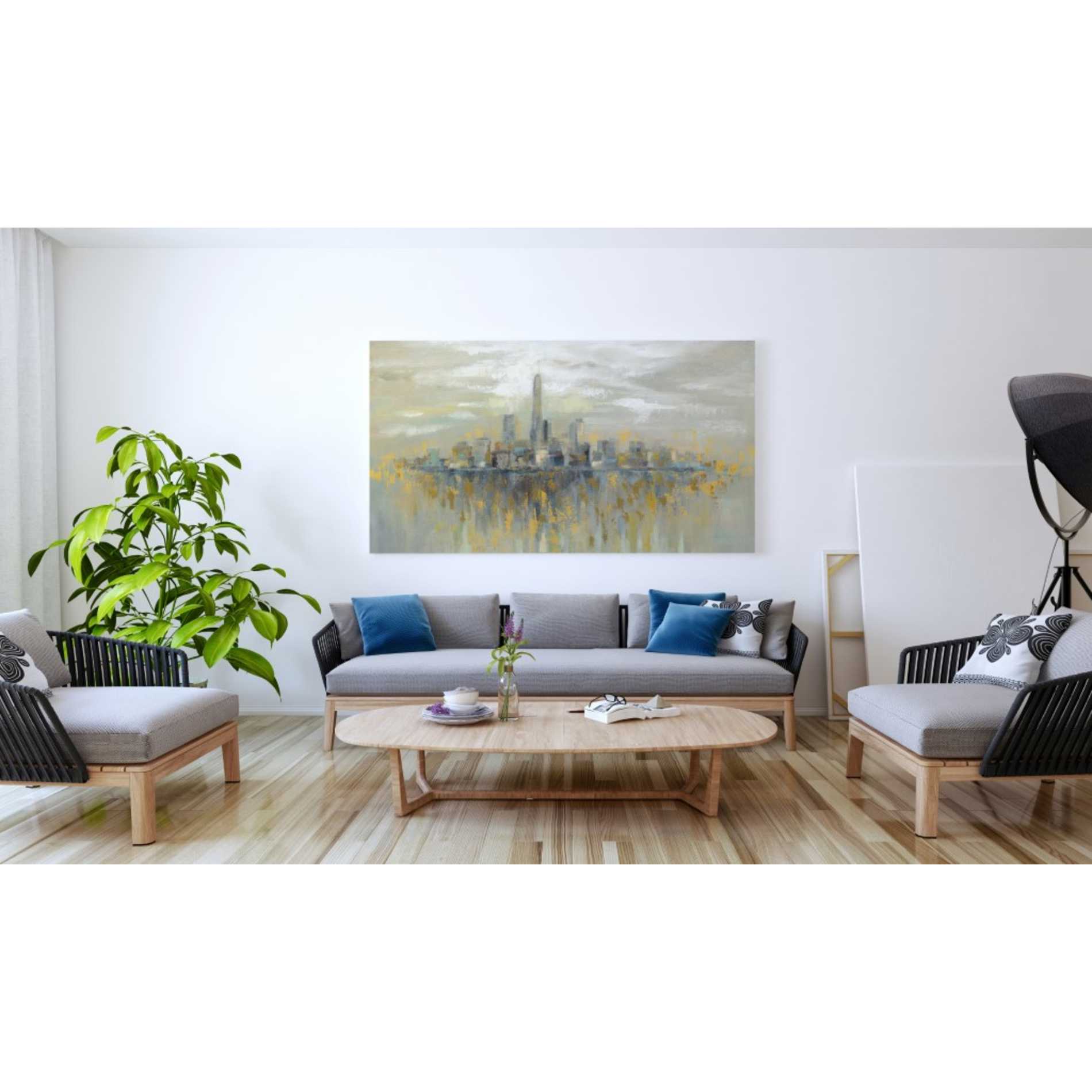 'Manhattan Fog' by Silvia Vassileva, Canvas Wall Art,20 x 40