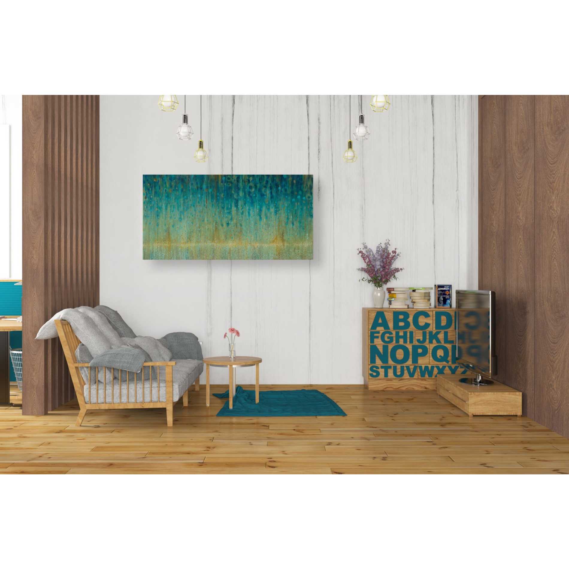 'Rain Abstract I Panel' by Danhui Nai, Canvas Wall Art,20 x 40