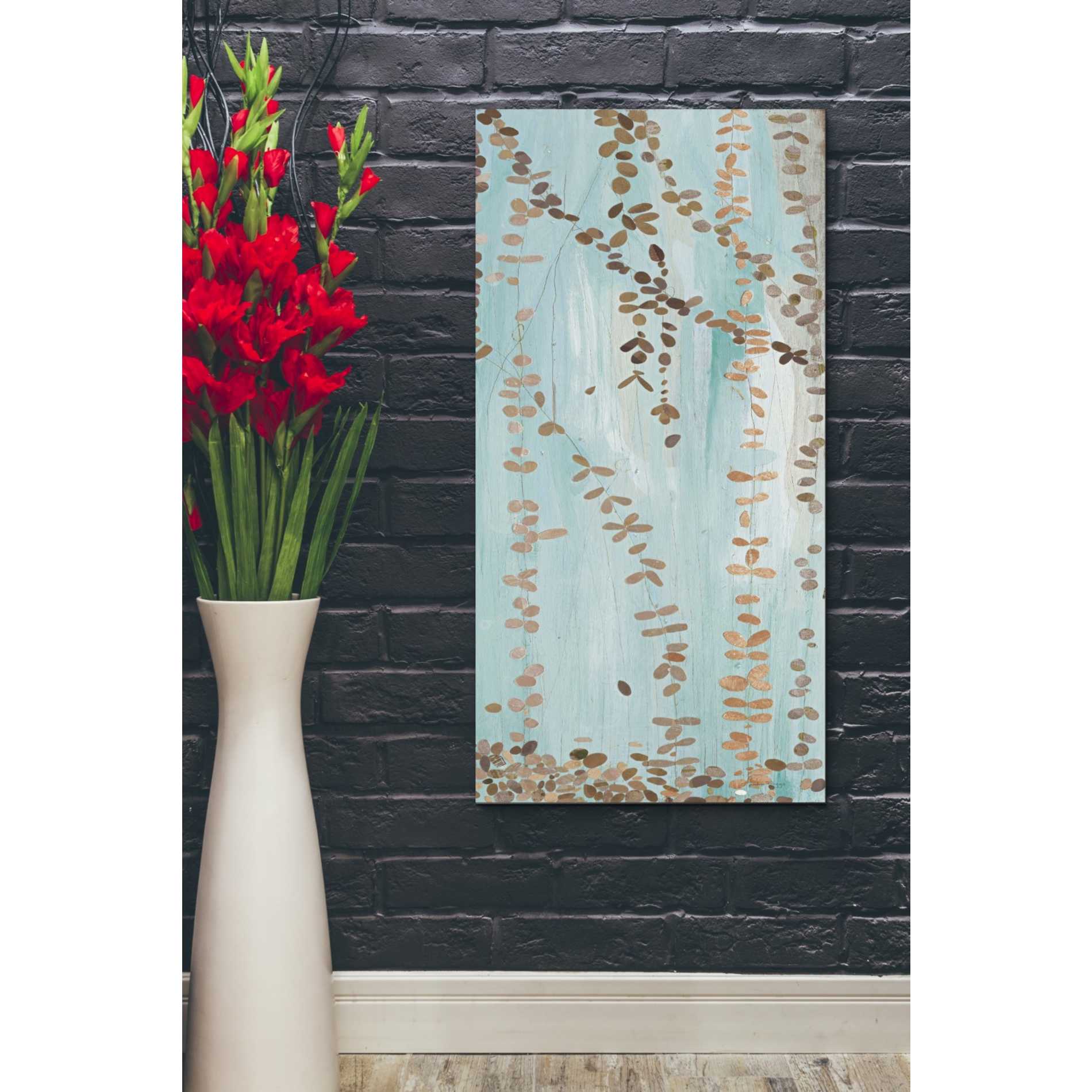 'Trailing Vines III Blue' by Candra Boggs, Canvas Wall Art,20 x 40
