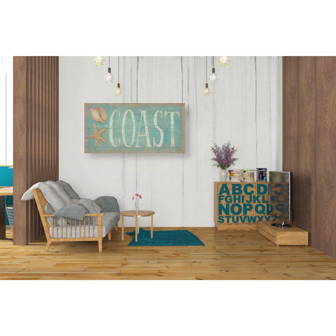 Image of 'Pastel Coast' by Daphne Brissonet, Canvas Wall Art,20 x 40