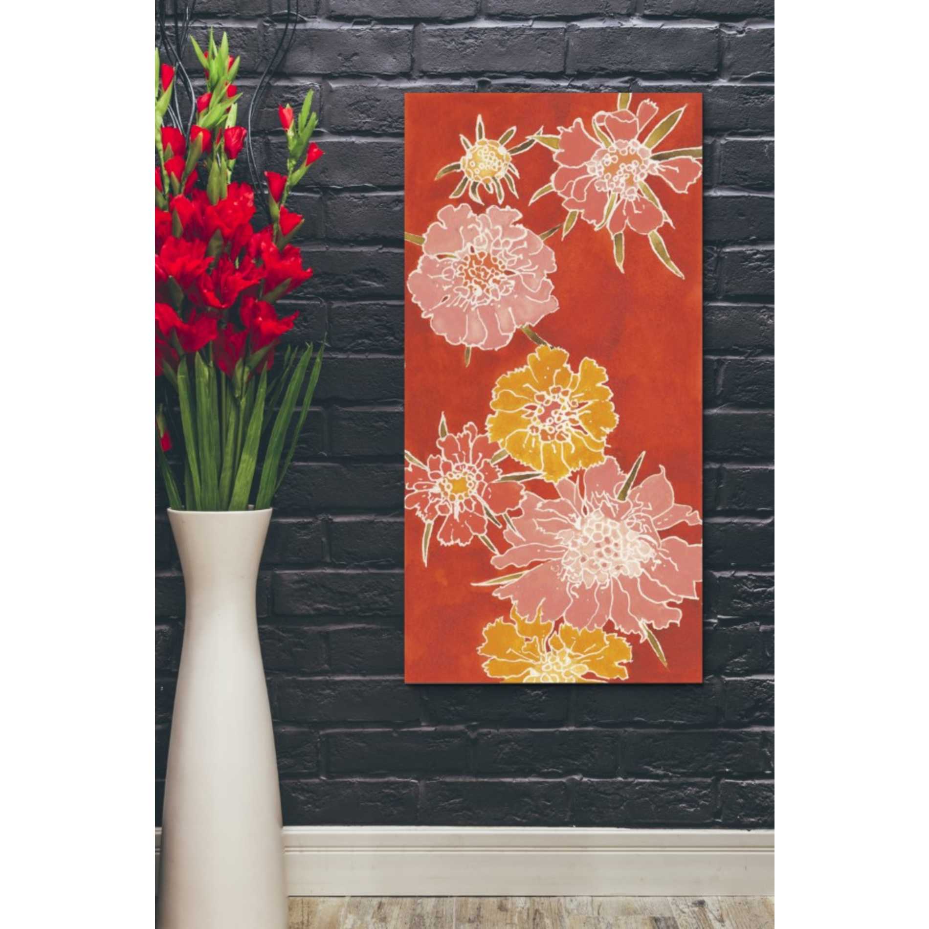 'Cloisonne Beauty I' by Shirley Novak, Canvas Wall Art,40 x 20