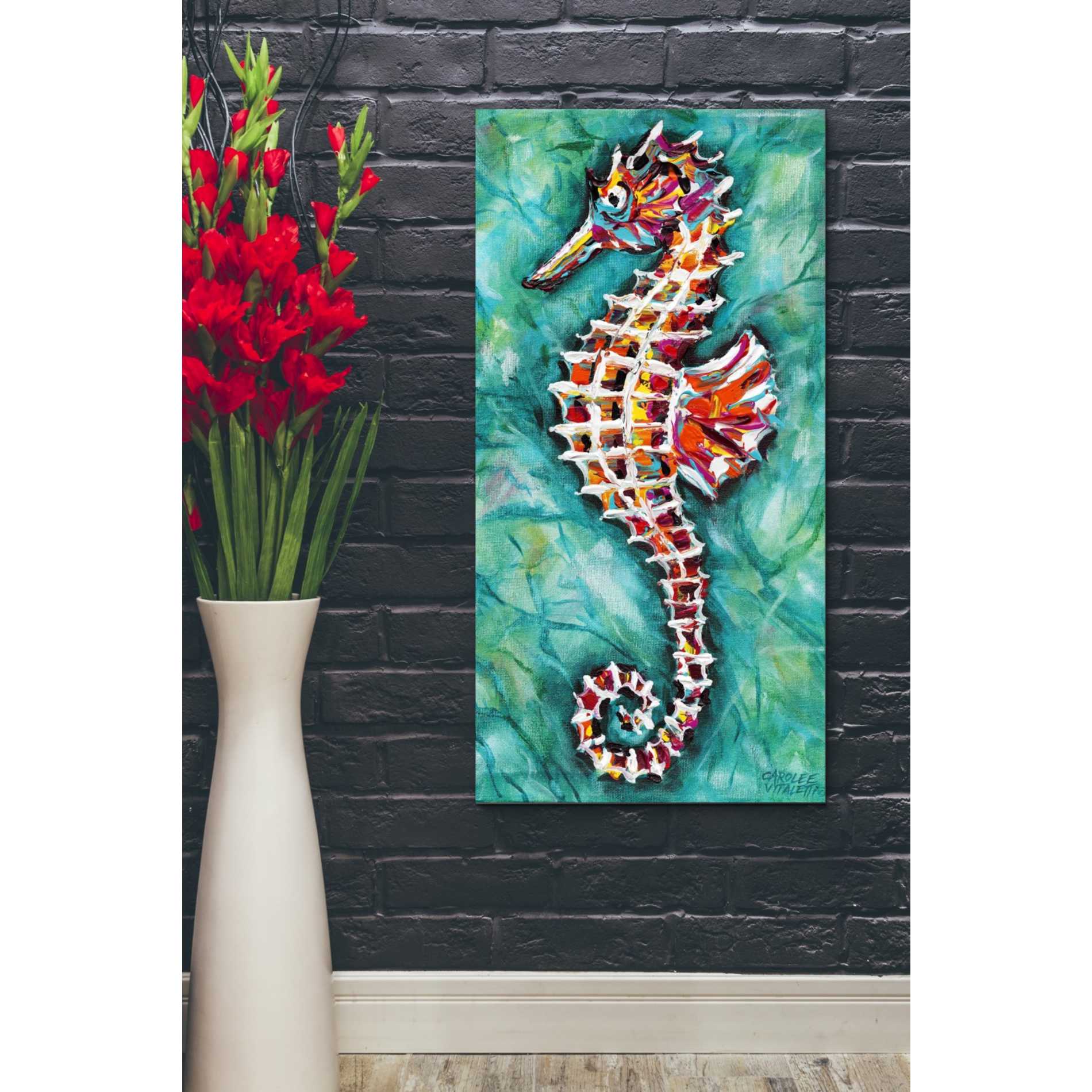 'Radiant Seahorse II' by Carolee Vitaletti Giclee Canvas Wall Art