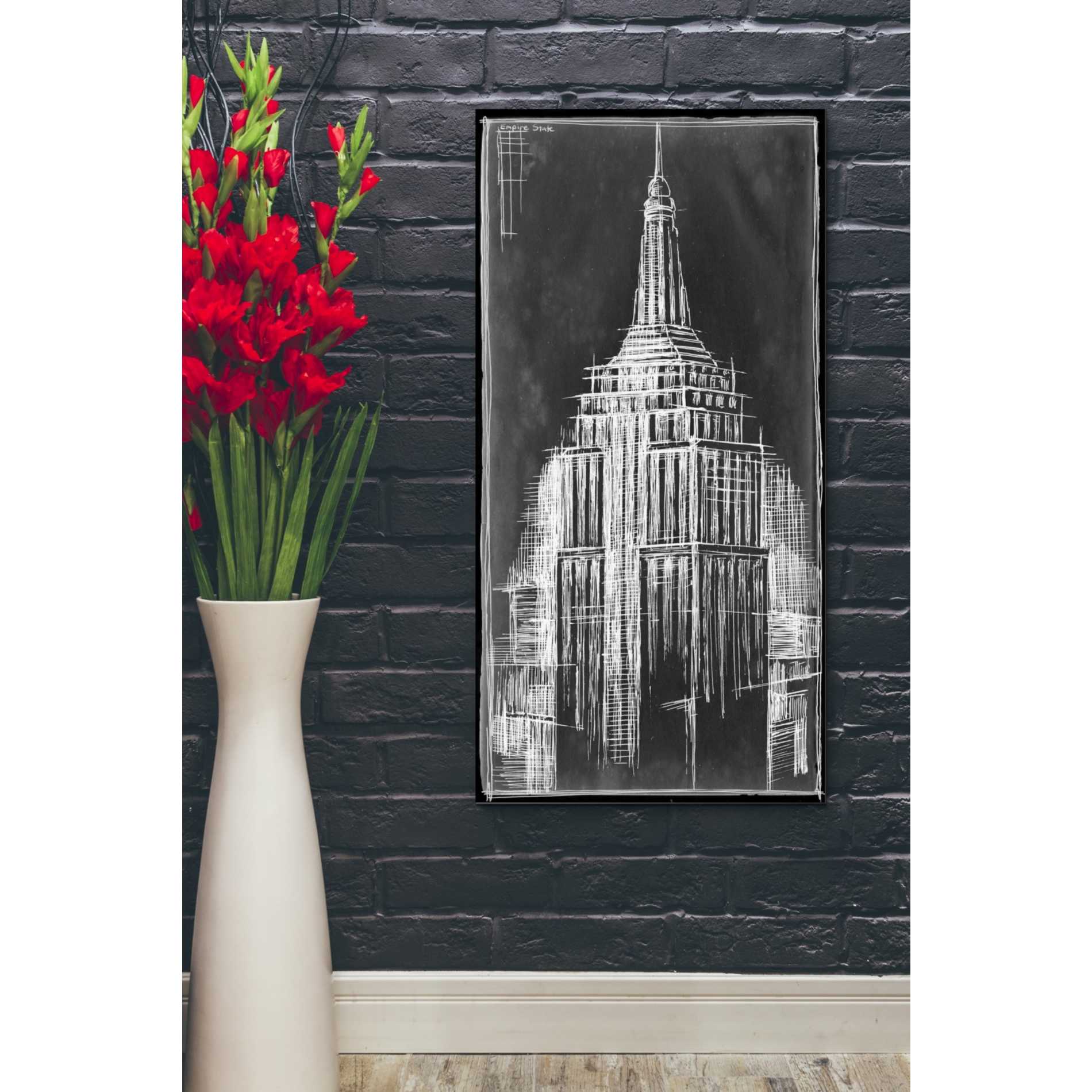 'Empire State Blueprint' by Ethan Harper Canvas Wall Art,20 x 40