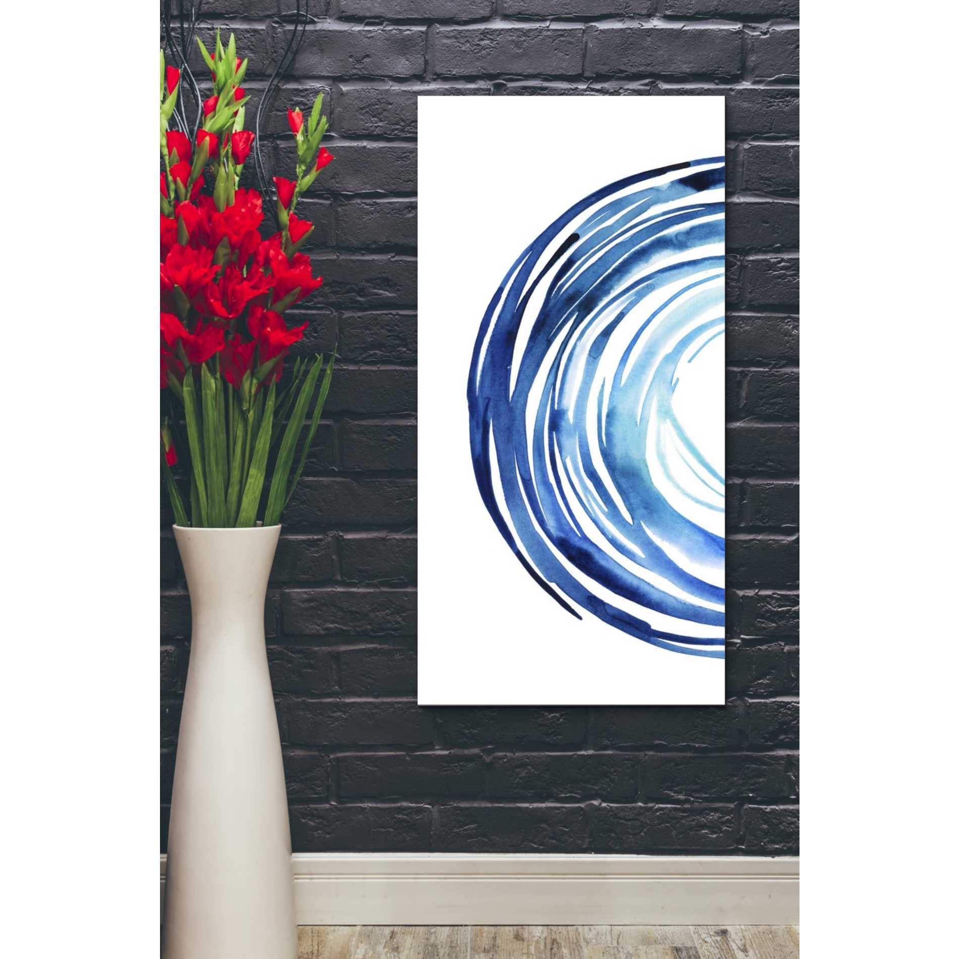 'Blue Vortex I' by Grace Popp Canvas Wall Art,20 x 40