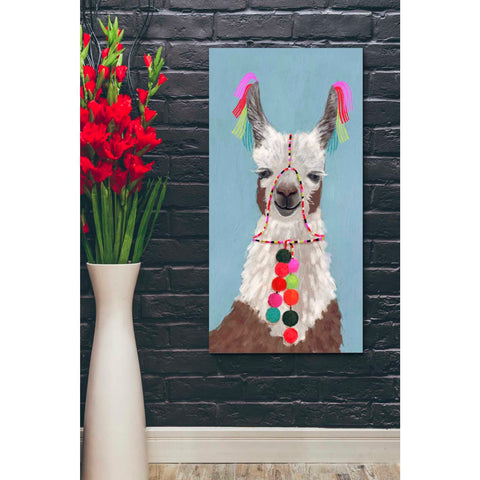 Image of 'Adorned Llama I' by Victoria Borges Canvas Wall Art,20 x 40