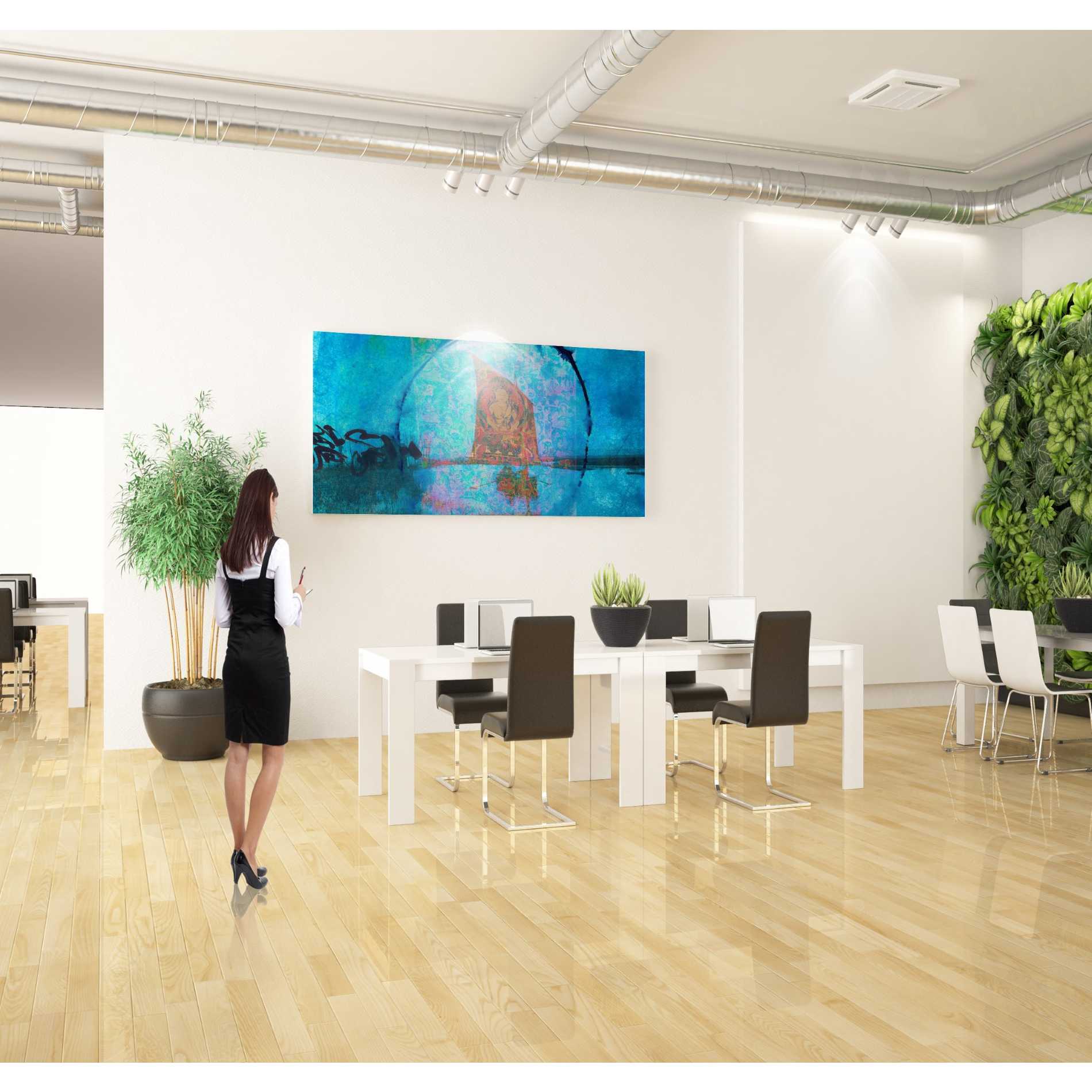 'Buddhist Sailboat' by Elena Ray Canvas Wall Art,20 x 40