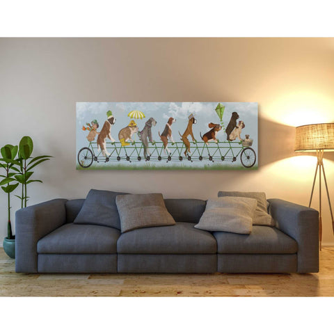 Image of 'Mutley Crew on Tandem' by Fab Funky Canvas Wall Art,20 x 60