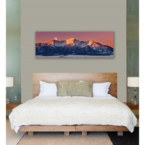 Image of 'Mount Princeton Moonset' by Darren White, Canvas Wall Art,20 x 60