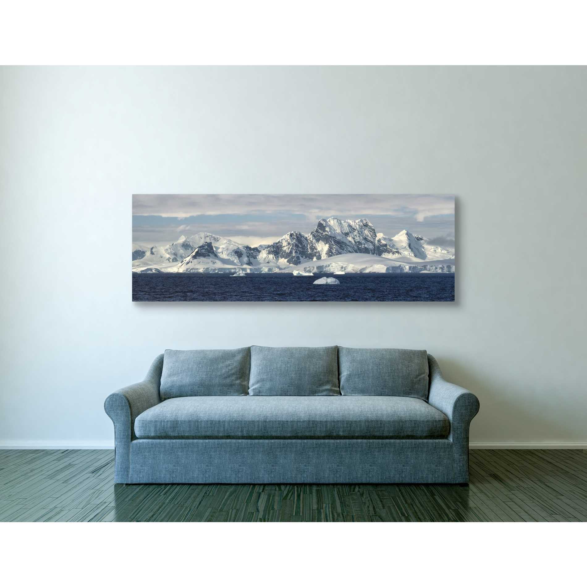 'Frigid Coastline,' Canvas Wall Art,20 x 60