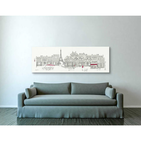 Image of 'World Cafe II Paris Panoramic' by Avery Tillmon, Canvas Wall Art,20 x 60