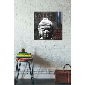 'Urban Buddha IV' by Linda Woods, Canvas Wall Art,26 x 26