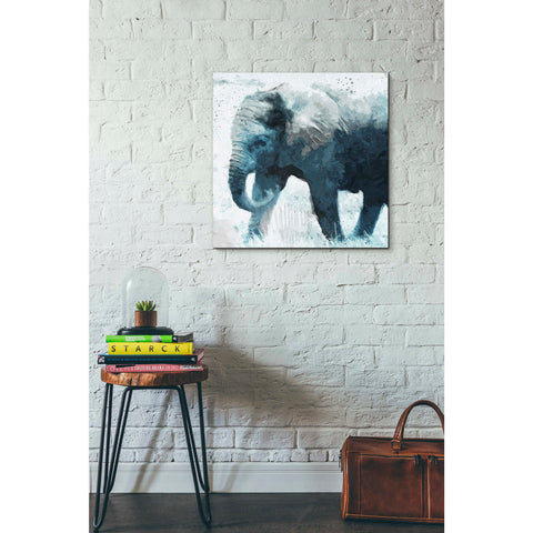 Image of 'Elephant' by Linda Woods, Canvas Wall Art,26 x 26