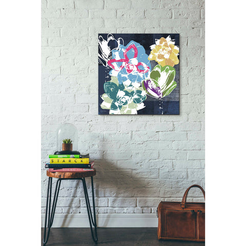 Image of 'Colorful Succulents II' by Linda Woods, Canvas Wall Art,26 x 26