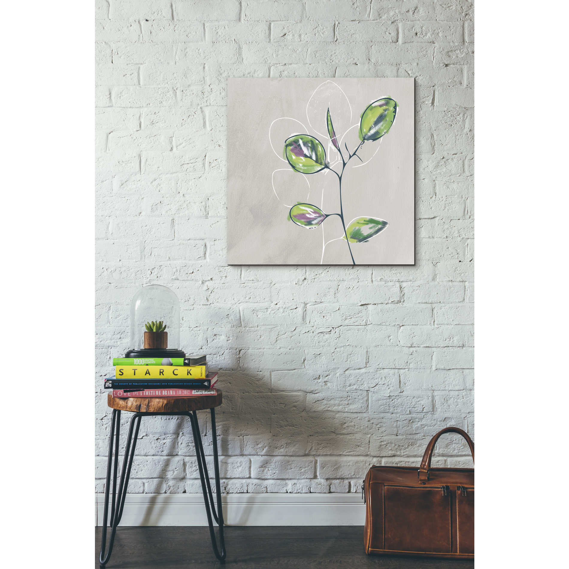 'Eucalyptus on Sand' by Linda Woods, Canvas Wall Art,26 x 26