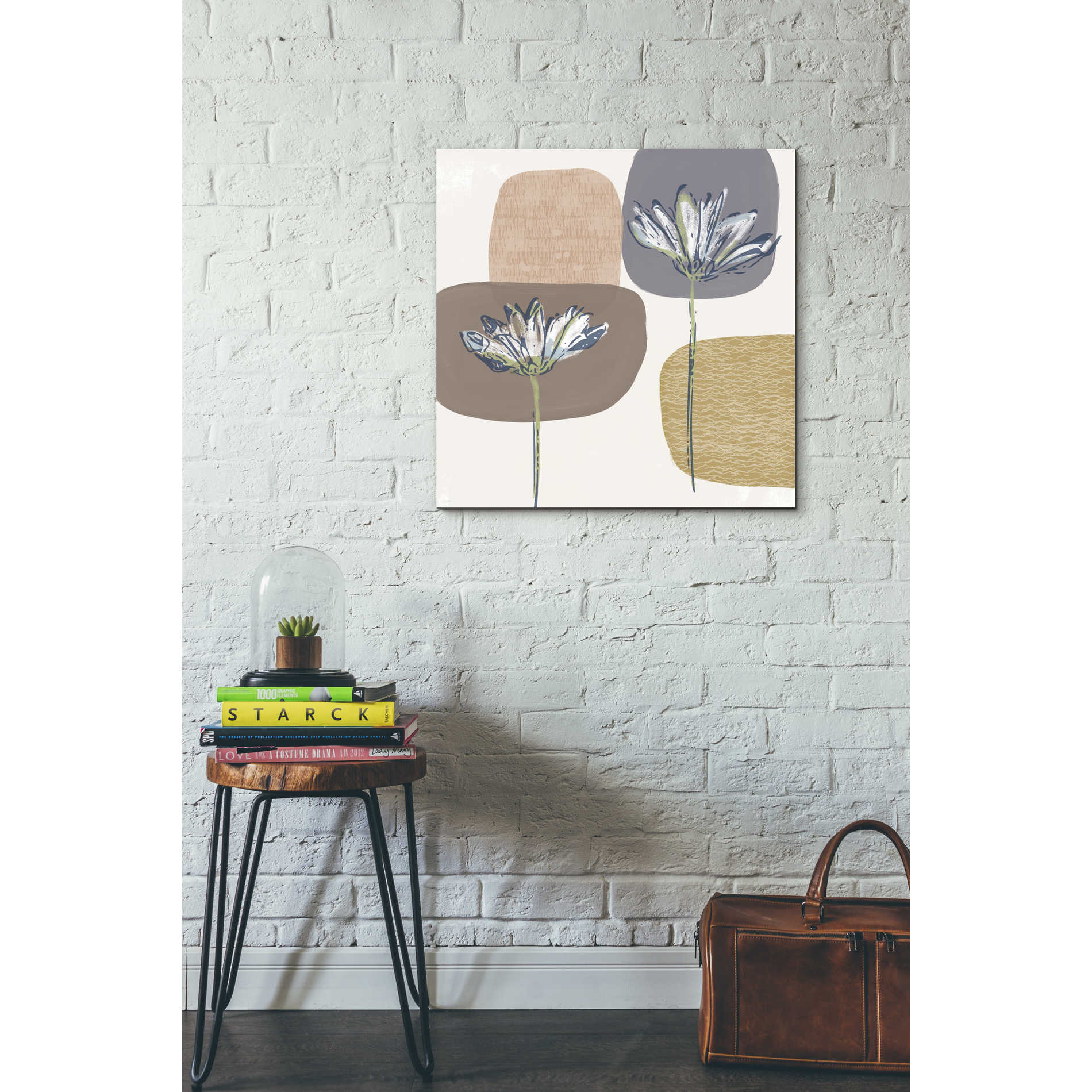 'Soft Floral I' by Linda Woods, Canvas Wall Art,26 x 26