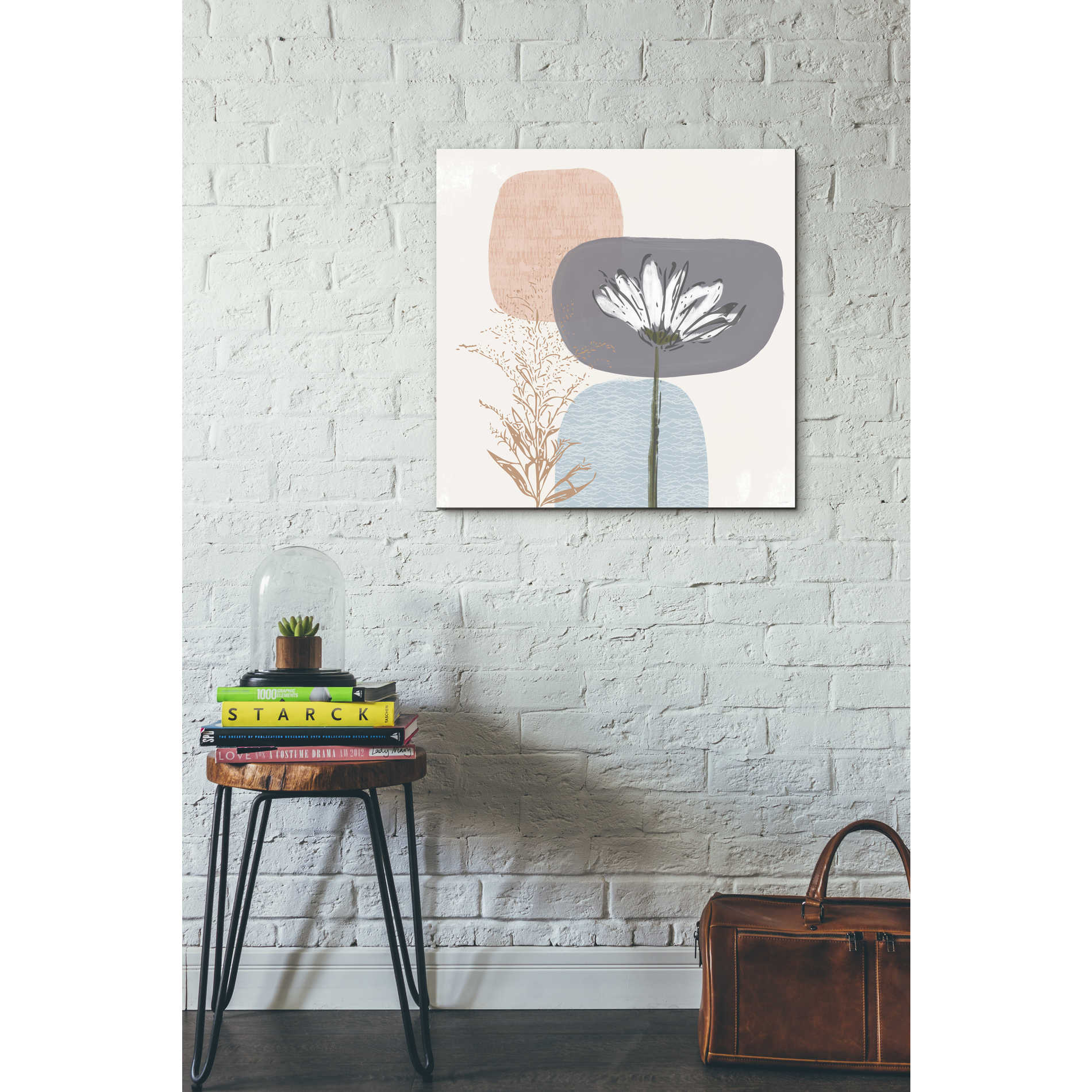 'Soft Floral II' by Linda Woods, Canvas Wall Art,26 x 26