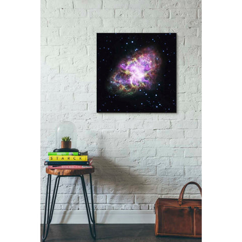 Image of 'Crab Nebula Multi-Wavelengths' Hubble Space Telescope Canvas Wall Art,26 x 26