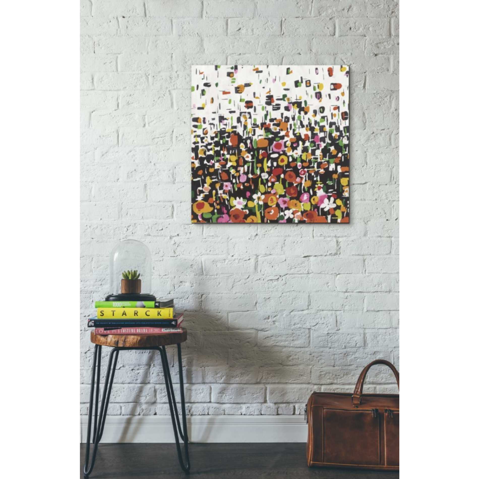 'Flower Shower Crop' by Wild Apple Portfolio, Canvas Wall Art,26 x 26
