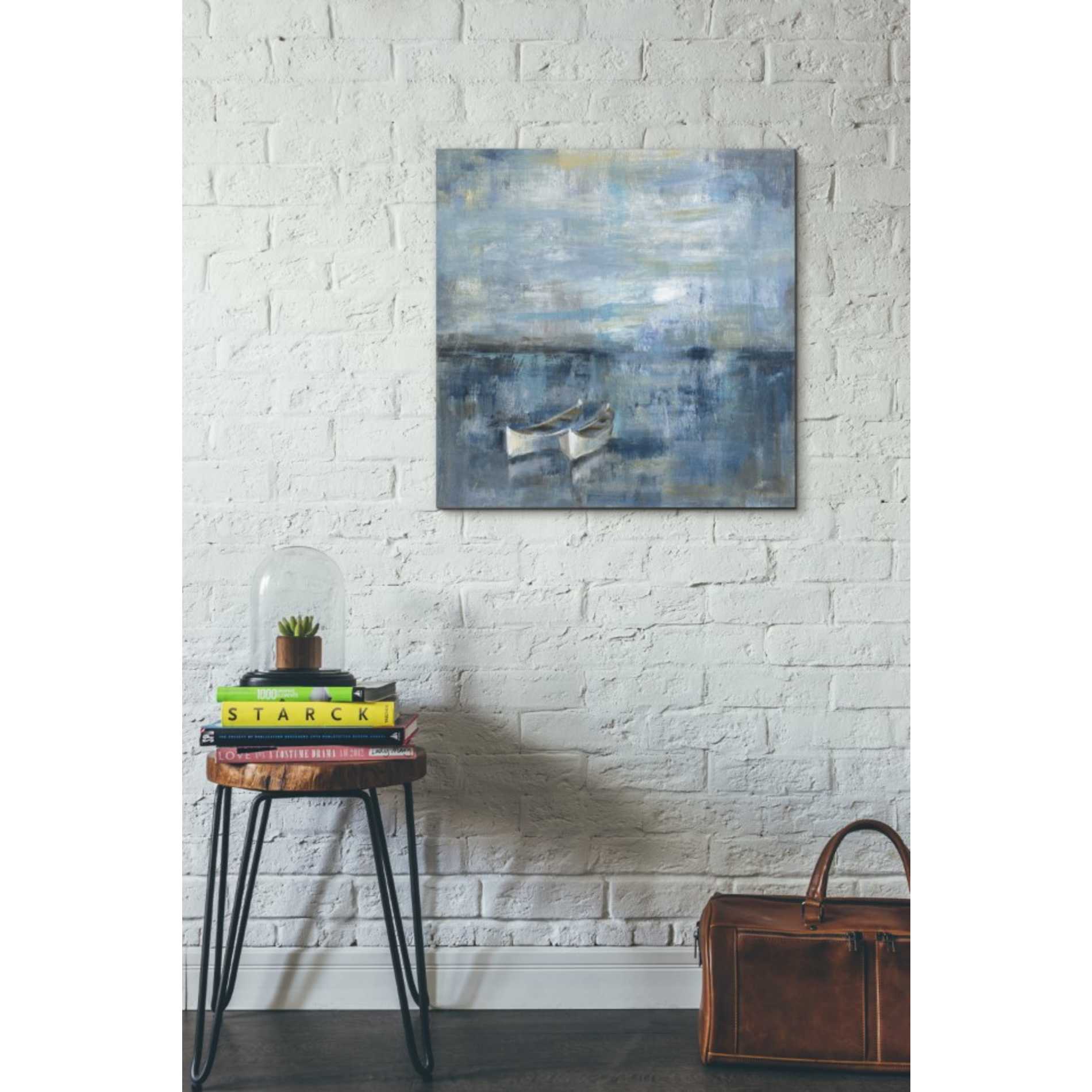 'Two Boats' by Silvia Vassileva, Canvas Wall Art,26 x 26