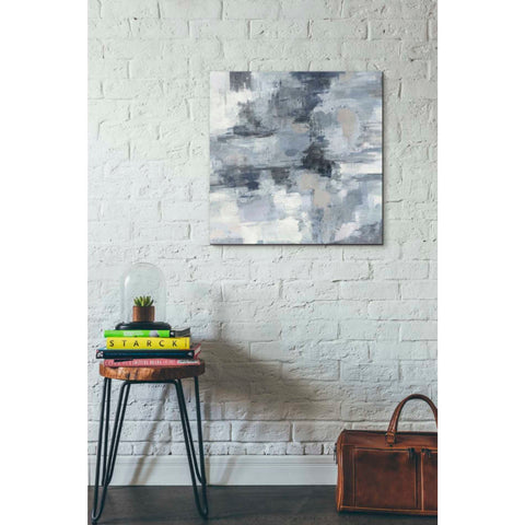 Image of 'In The Clouds Indigo and Gray Crop' by Silvia Vassileva, Canvas Wall Art,26 x 26