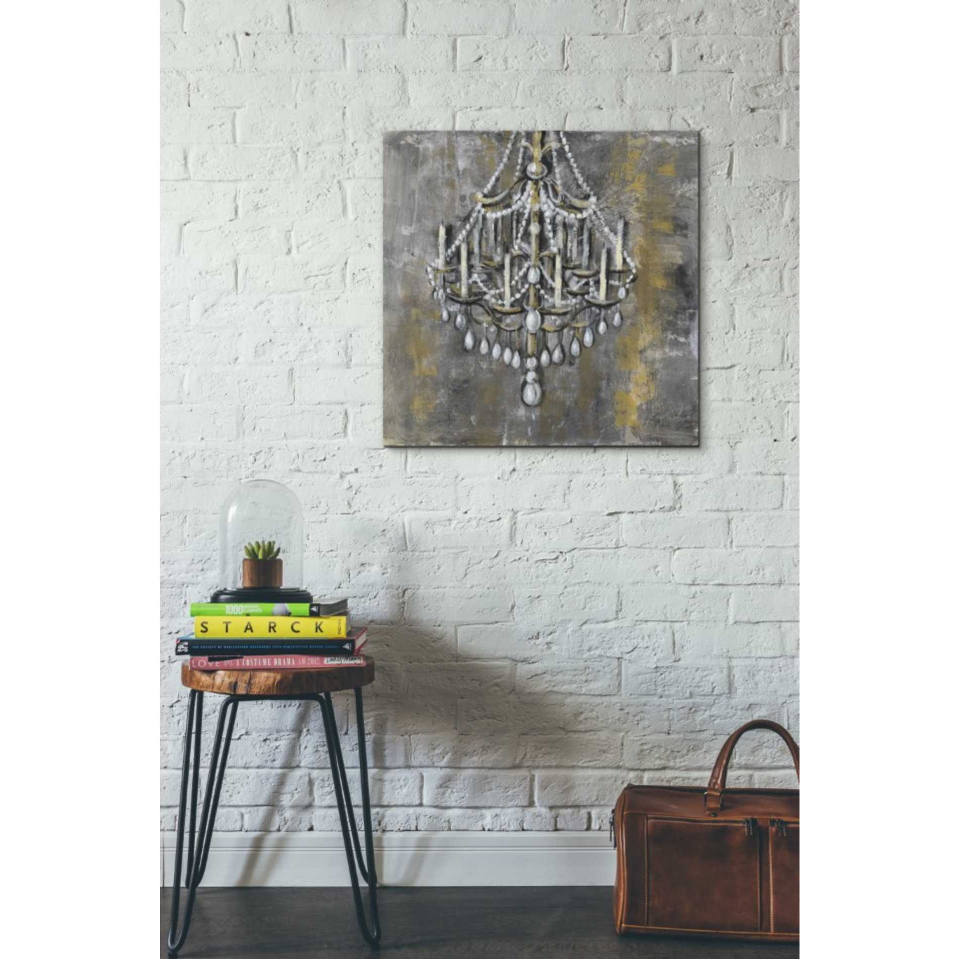 'Vintage Chandelier I' by Silvia Vassileva, Canvas Wall Art,26 x 26