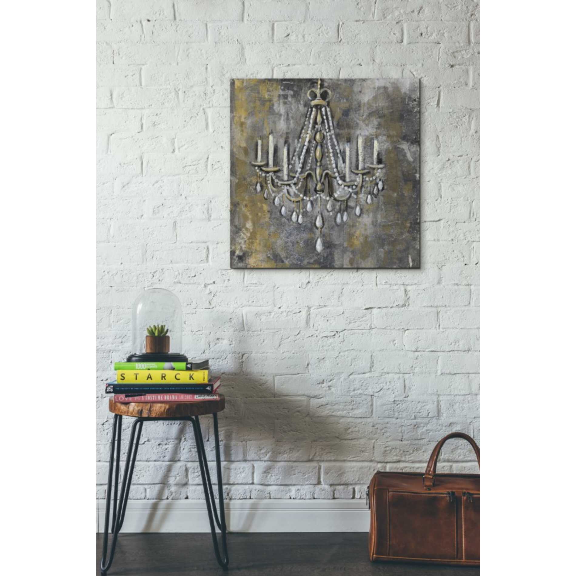 'Vintage Chandelier II' by Silvia Vassileva, Canvas Wall Art,26 x 26