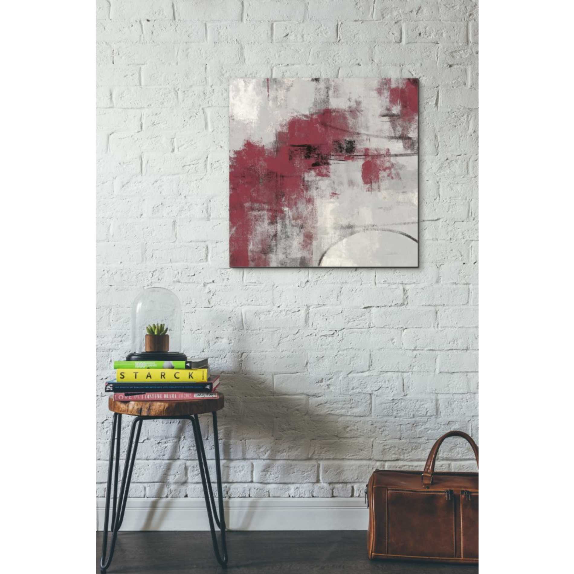 'Stone Gardens II Red' by Silvia Vassileva, Canvas Wall Art,26 x 26