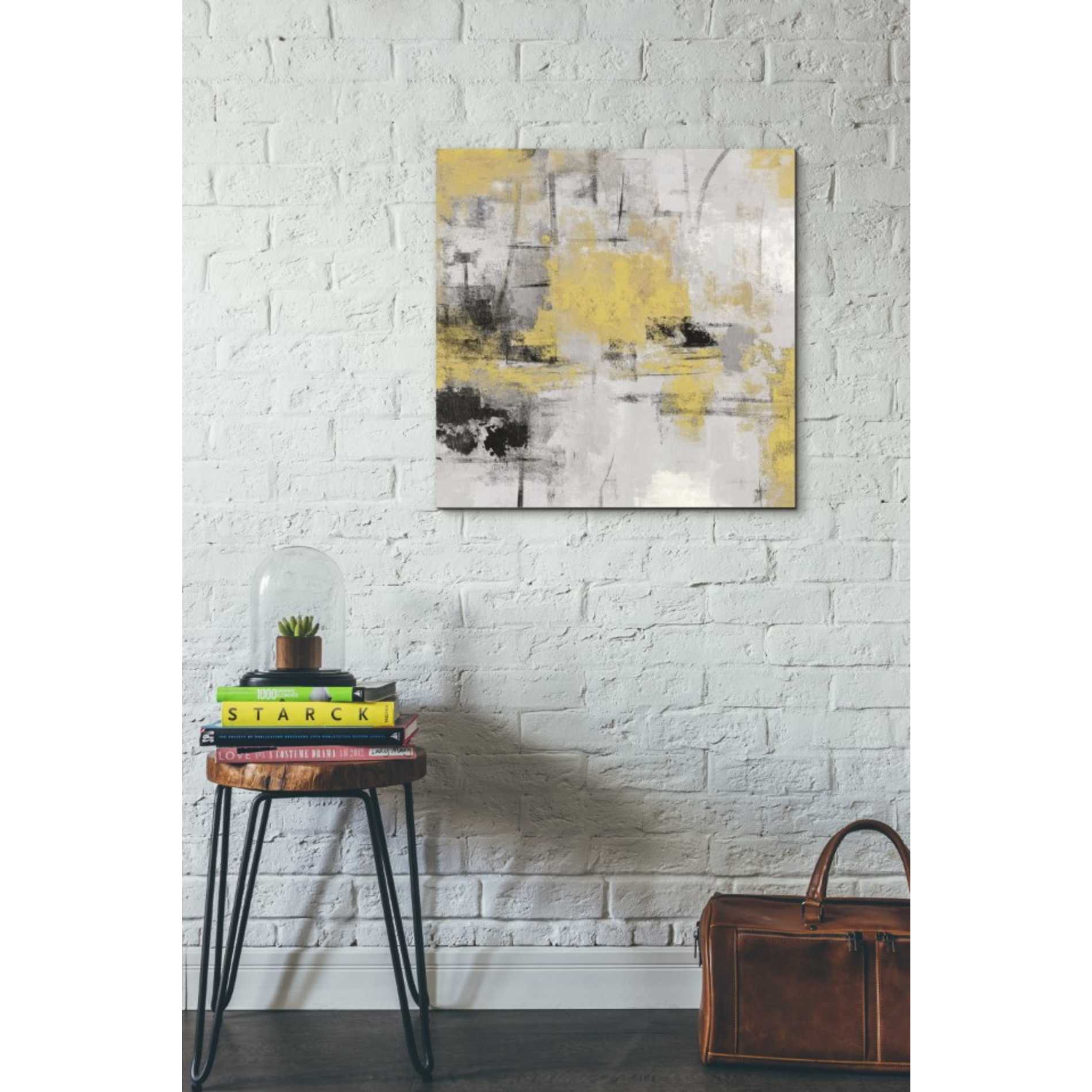 'Stone Gardens III Yellow' by Silvia Vassileva, Canvas Wall Art,26 x 26