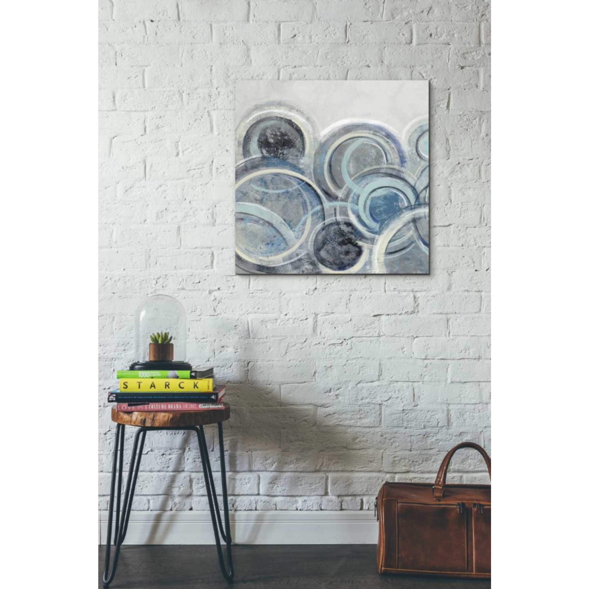 'Variation Blue Grey II' by Silvia Vassileva, Canvas Wall Art,26 x 26