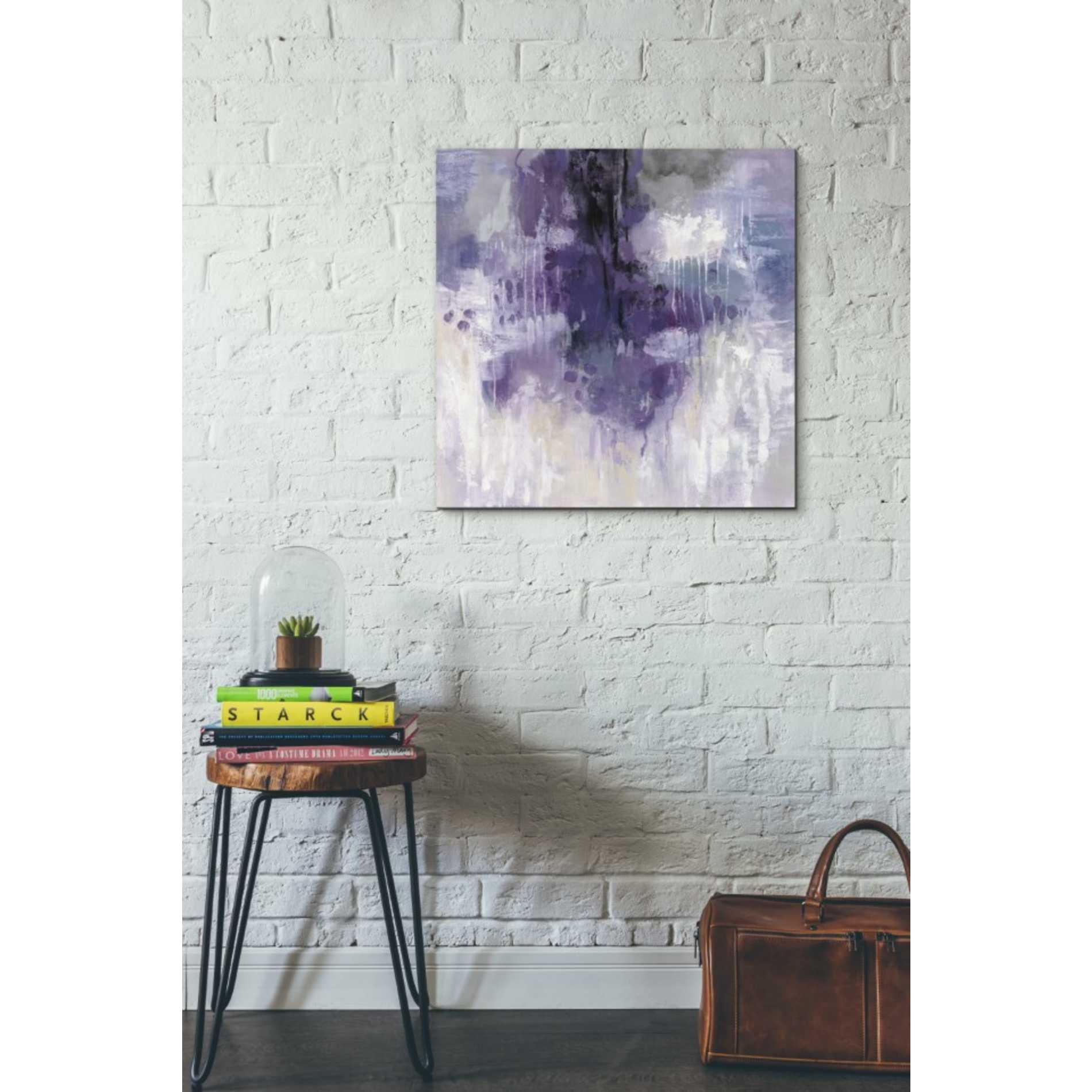 'Violet Rain' by Silvia Vassileva, Canvas Wall Art,26 x 26