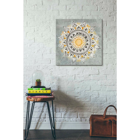 Image of 'Mandala Delight I Yellow Grey' by Danhui Nai, Canvas Wall Art,26 x 26