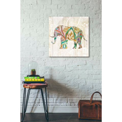 Image of 'Boho Paisley Elephant II v2' by Danhui Nai, Canvas Wall Art,26 x 26