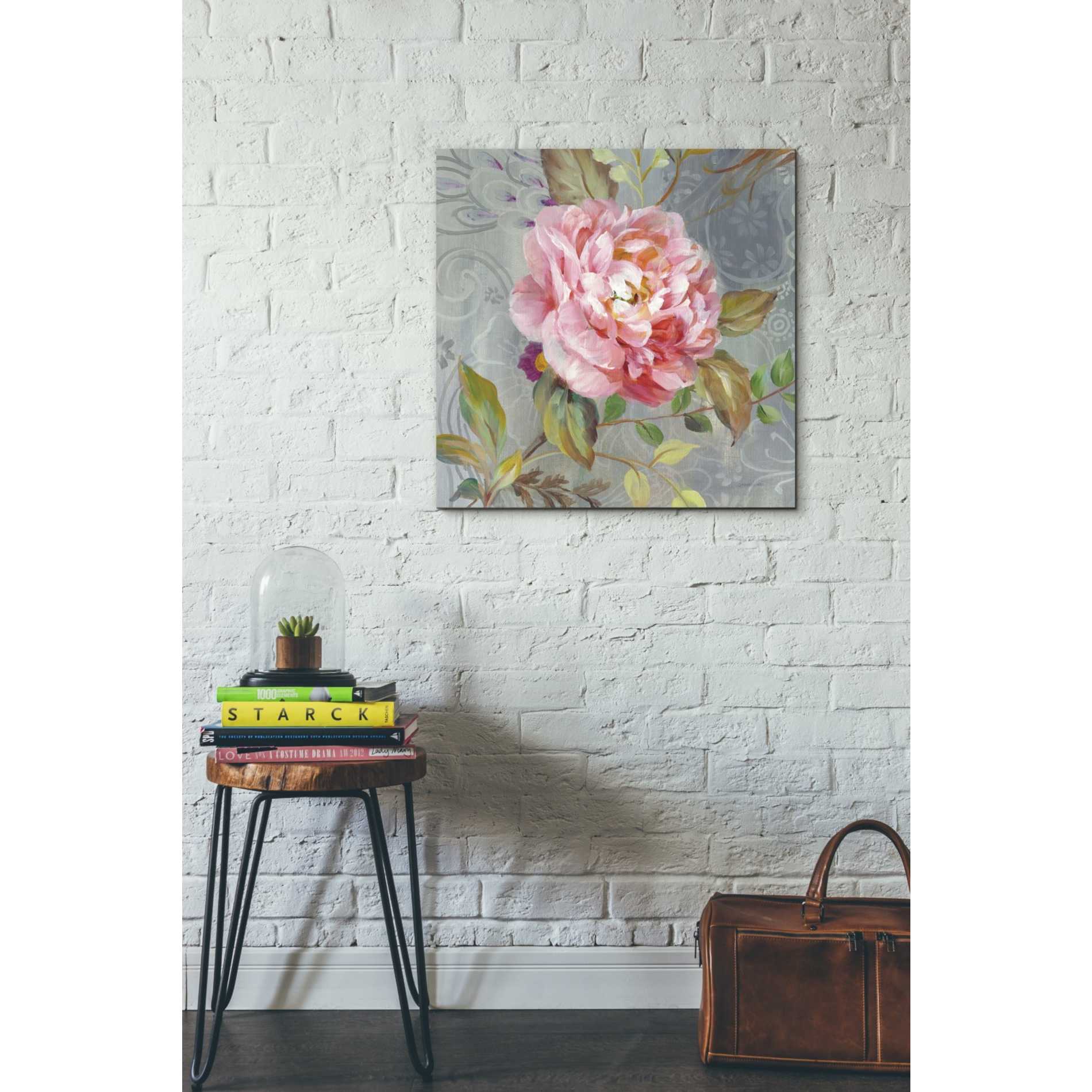 'Peonies and Paisley II' by Danhui Nai, Canvas Wall Art,26 x 26