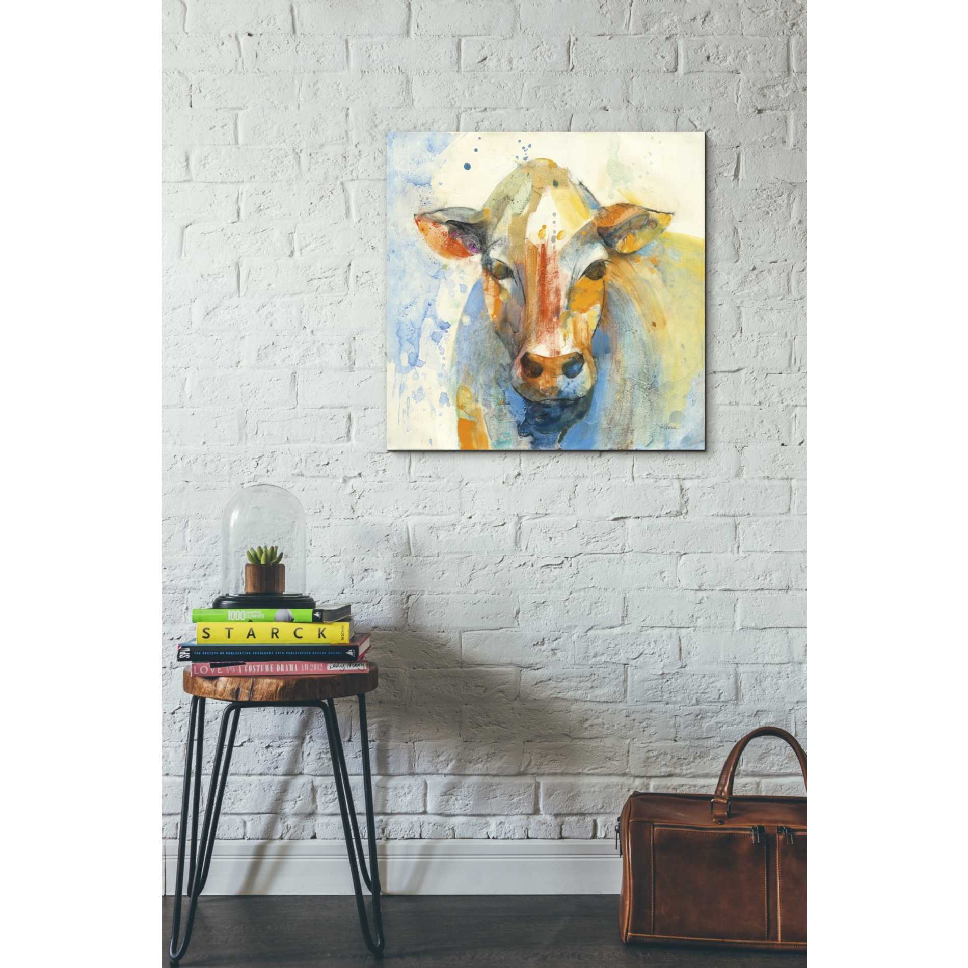 'Happy Cows II' by Albena Hristova, Canvas Wall Art,26 x 26