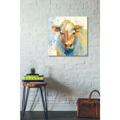 Image of 'Happy Cows II' by Albena Hristova, Canvas Wall Art,26 x 26