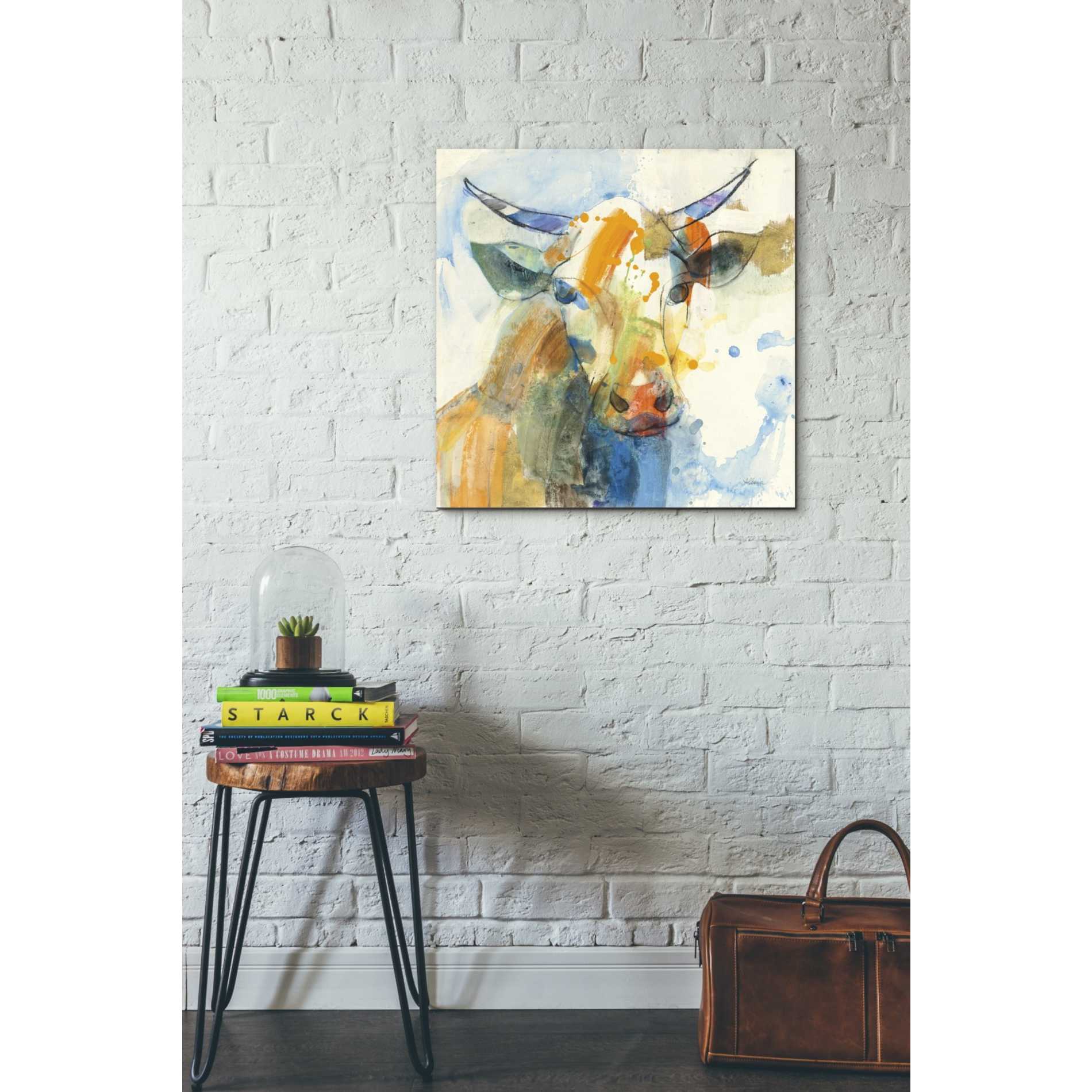 'Happy Cows I' by Albena Hristova, Canvas Wall Art,26 x 26