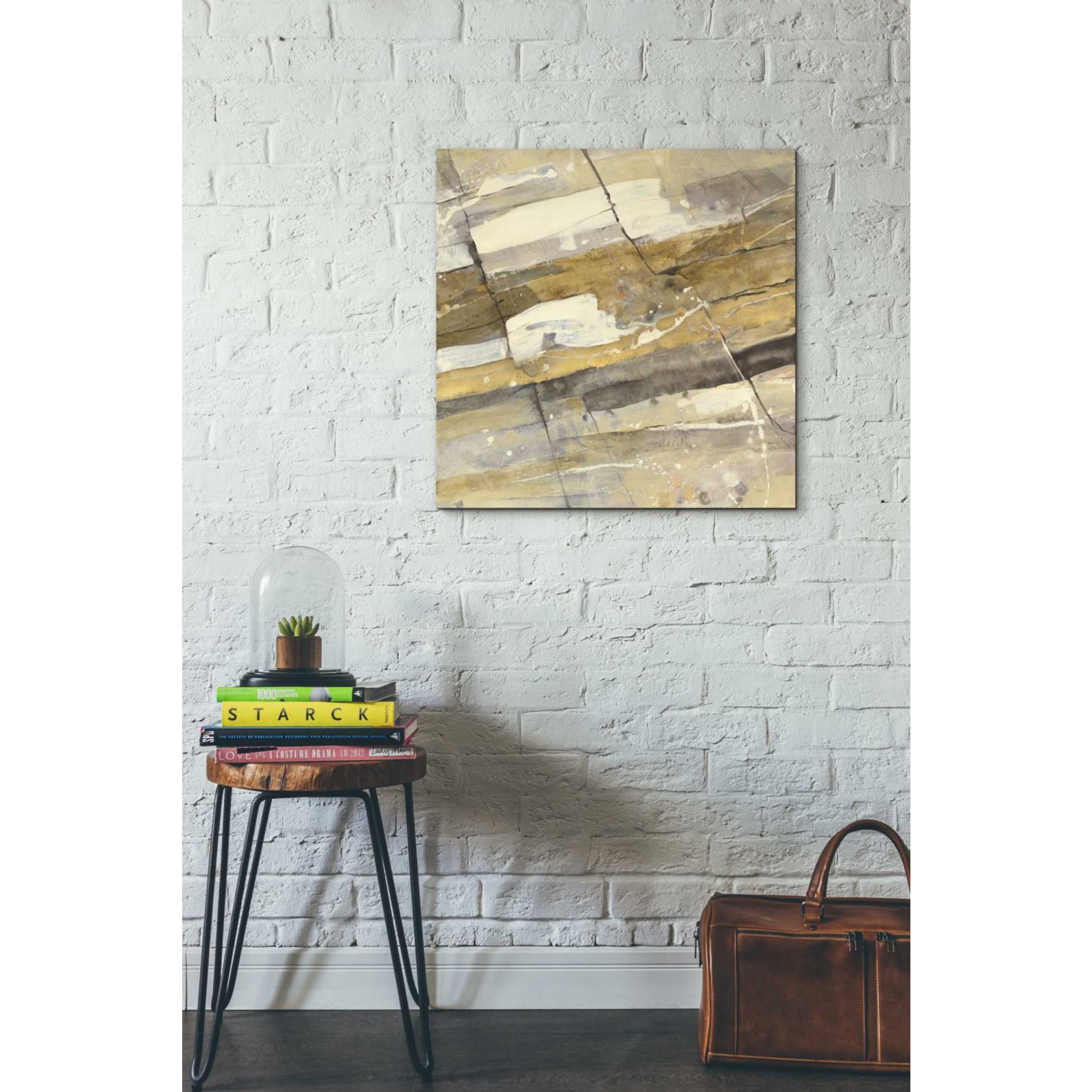 'Gold Streak' by Albena Hristova, Canvas Wall Art,26 x 26