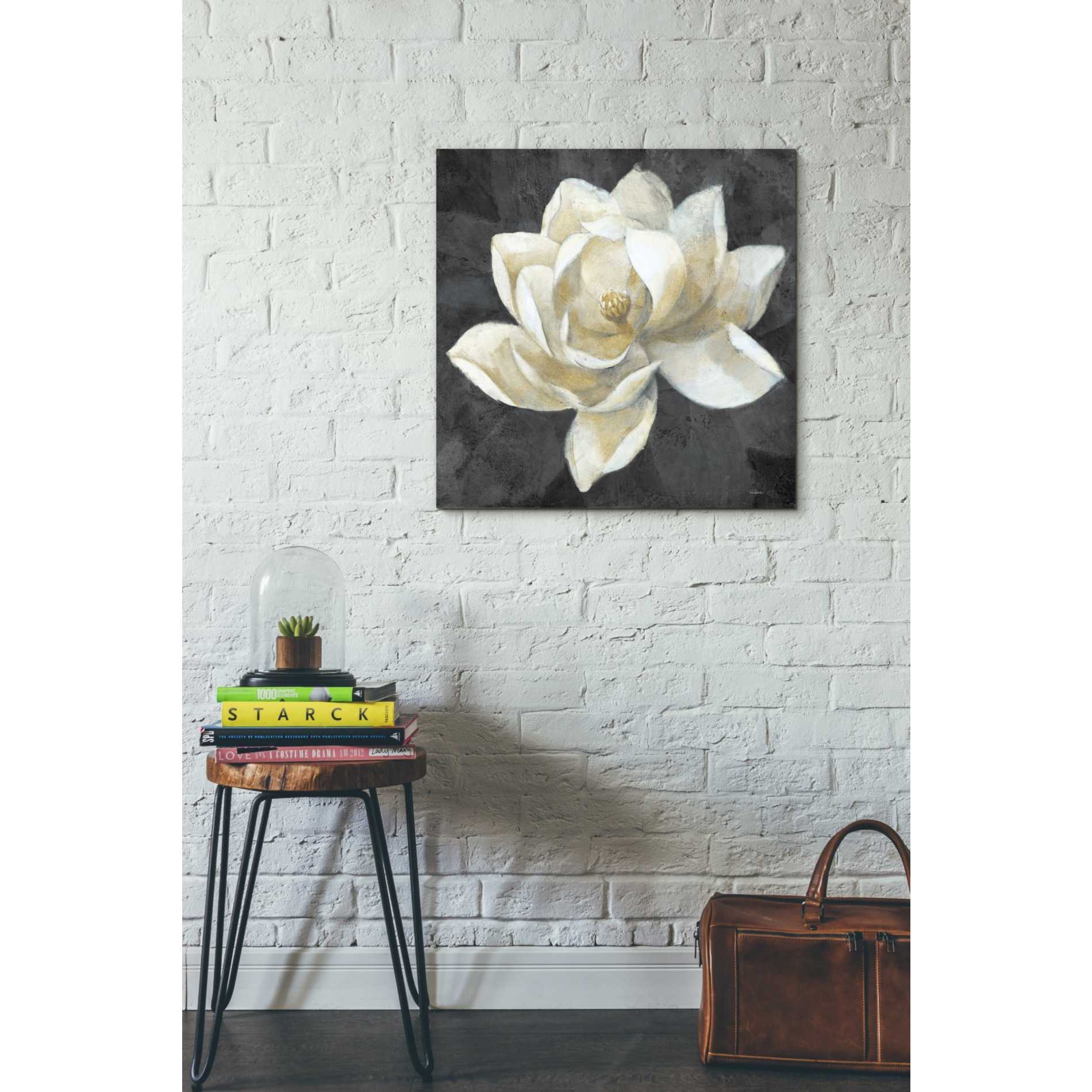 'Majestic Magnolia Neutral Sq' by Albena Hristova, Canvas Wall Art,26 x 26
