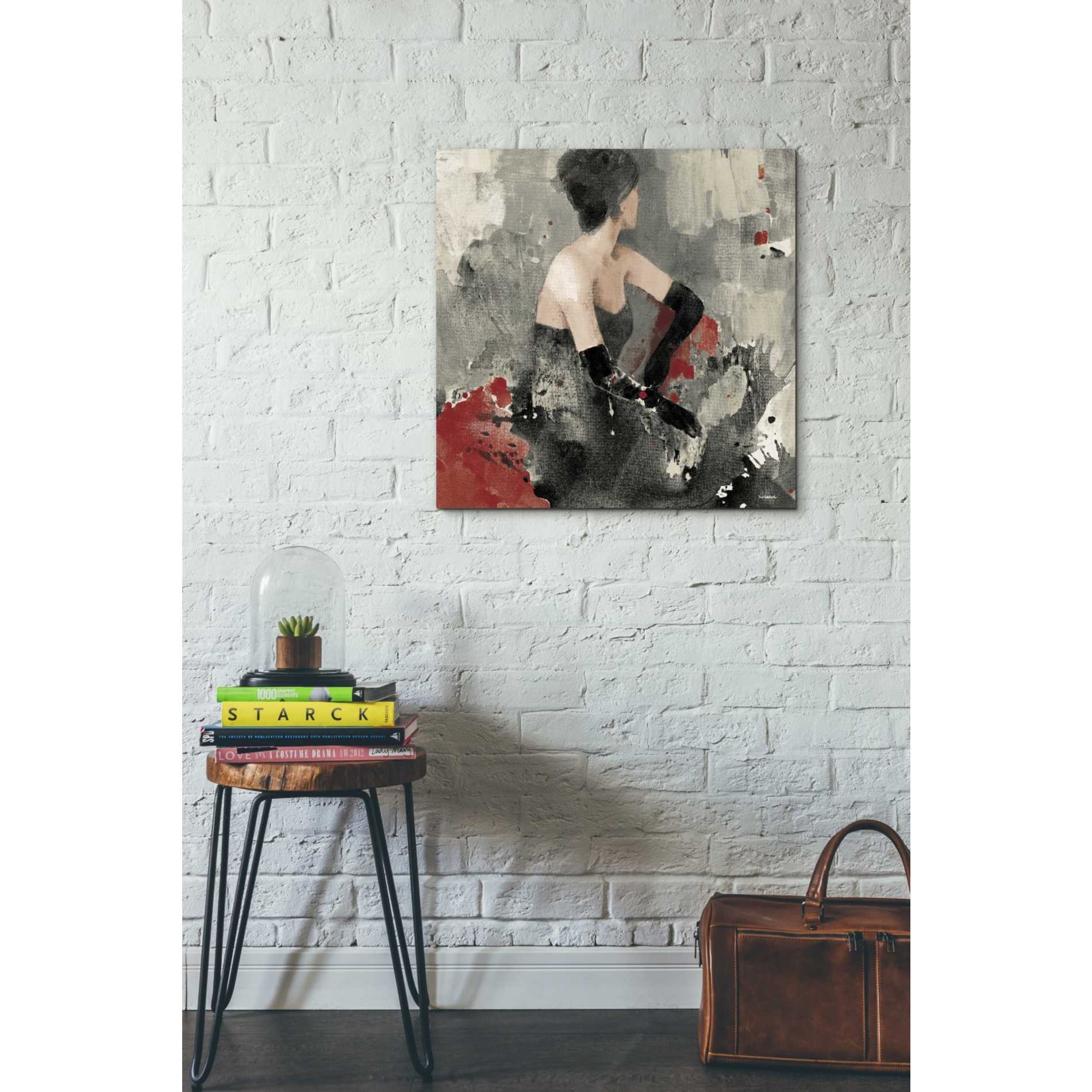 'Beautiful Gaze I Neutral' by Albena Hristova, Canvas Wall Art,26 x 26