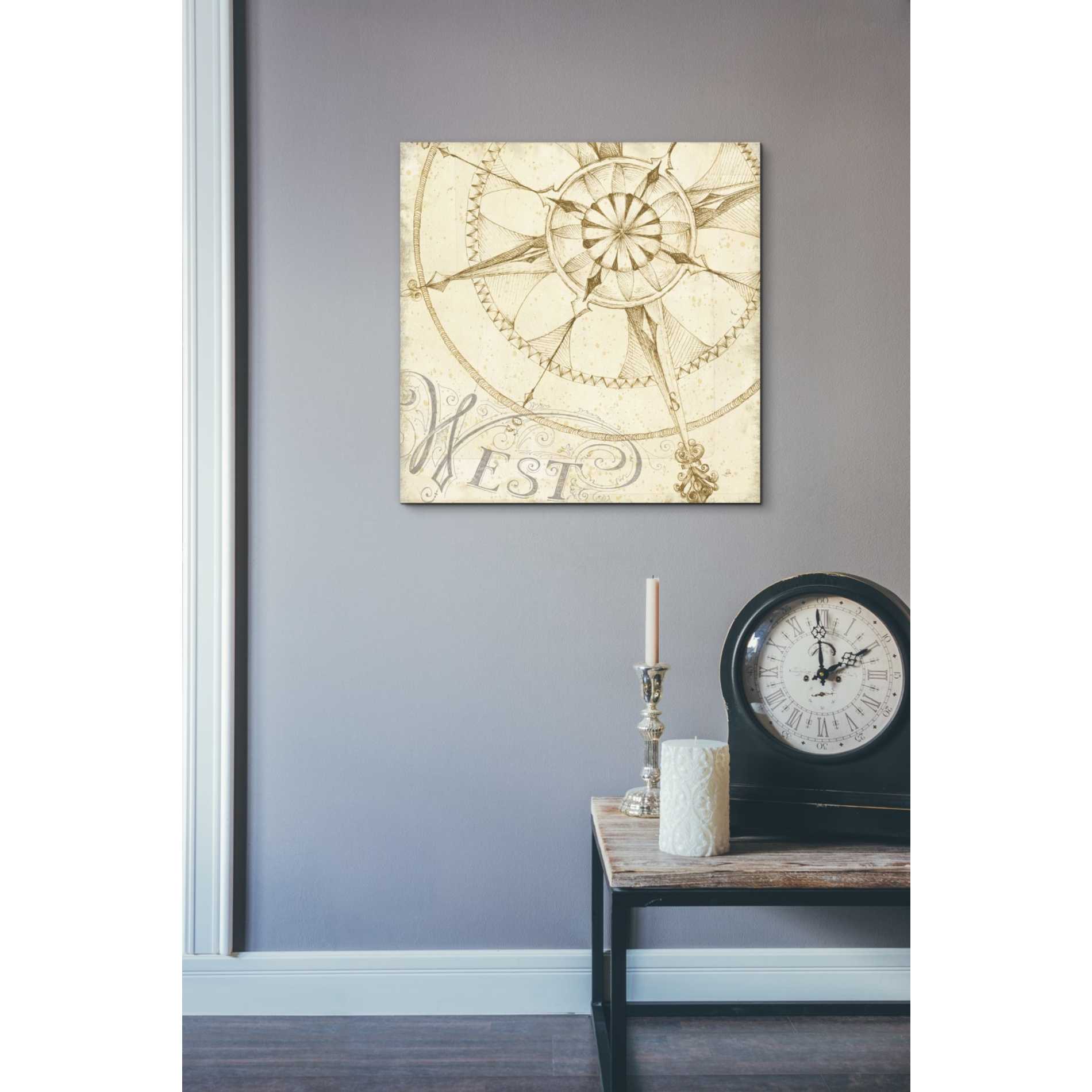 'Coast to Coast Sepia IV' by Daphne Brissonet, Canvas Wall Art,26 x 26